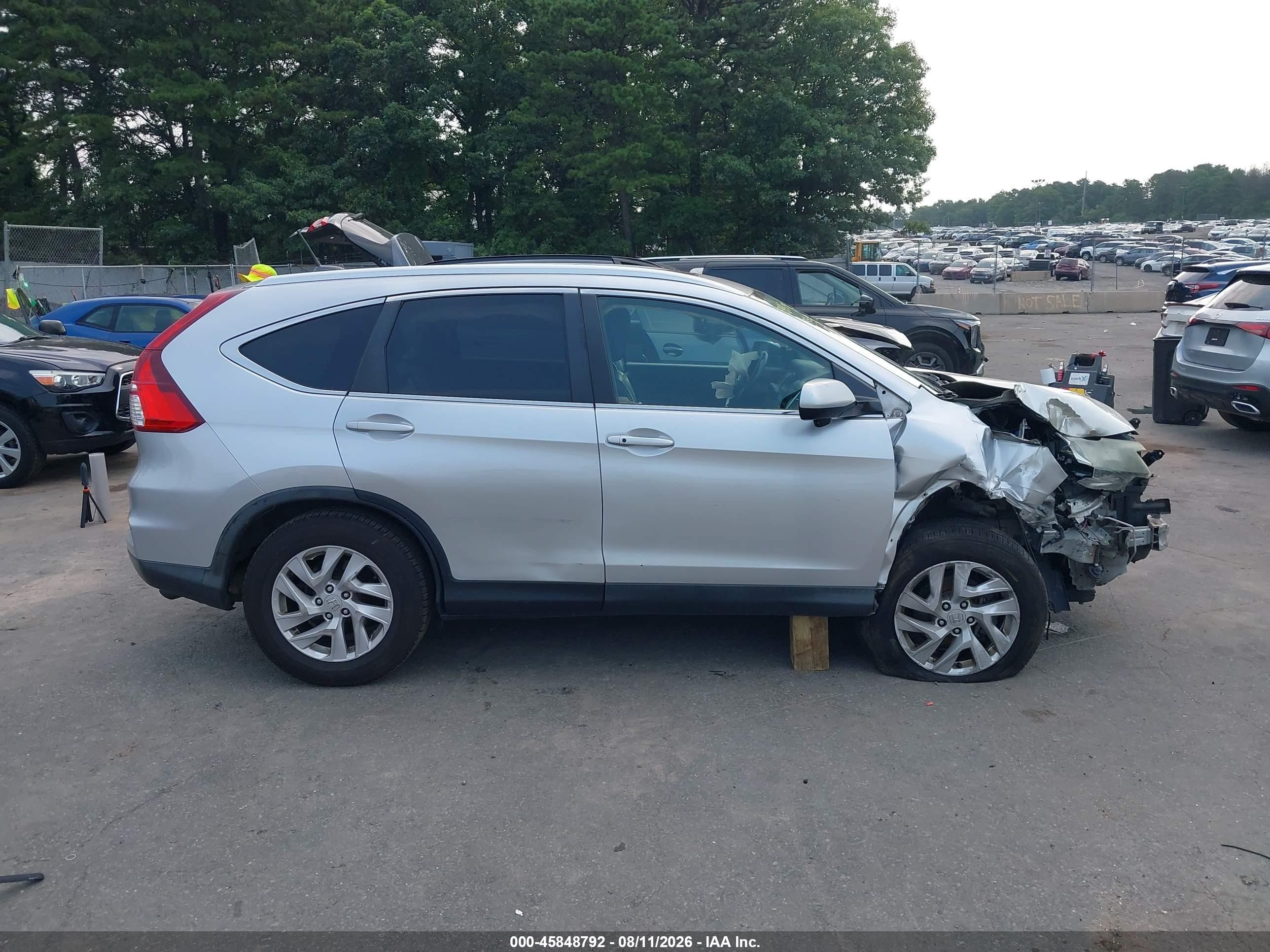 2015 Honda Cr-v Ex-l Silver vin: 2HKRM4H70FH662466