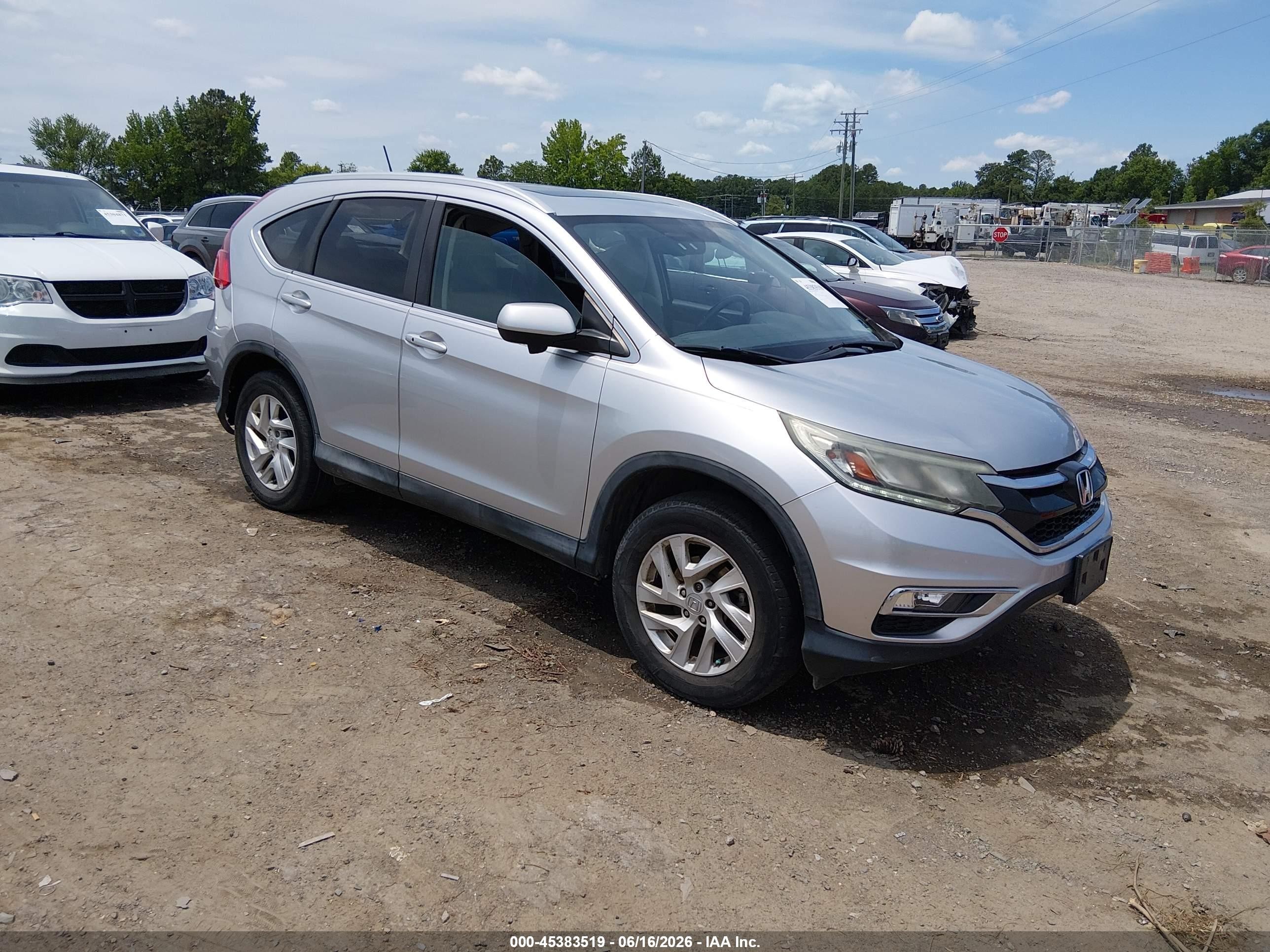 2015 Honda Cr-v Ex-l Silver vin: 2HKRM4H70FH665609