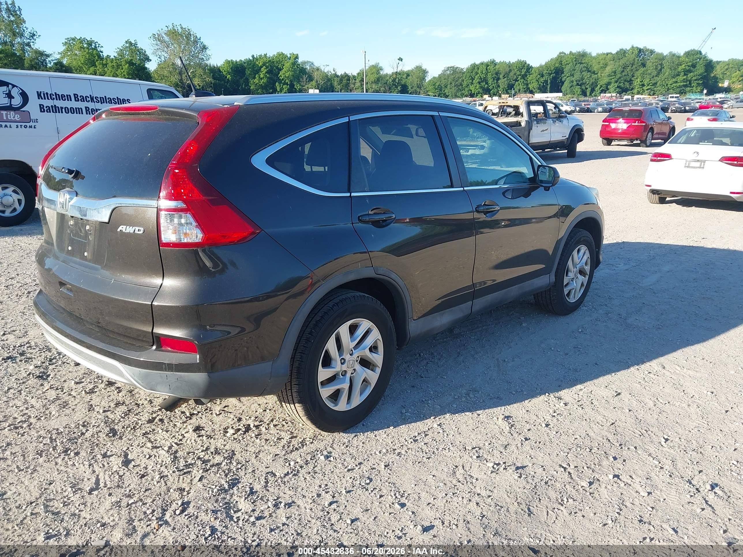 2015 Honda Cr-v Ex-l Brown vin: 2HKRM4H70FH666372