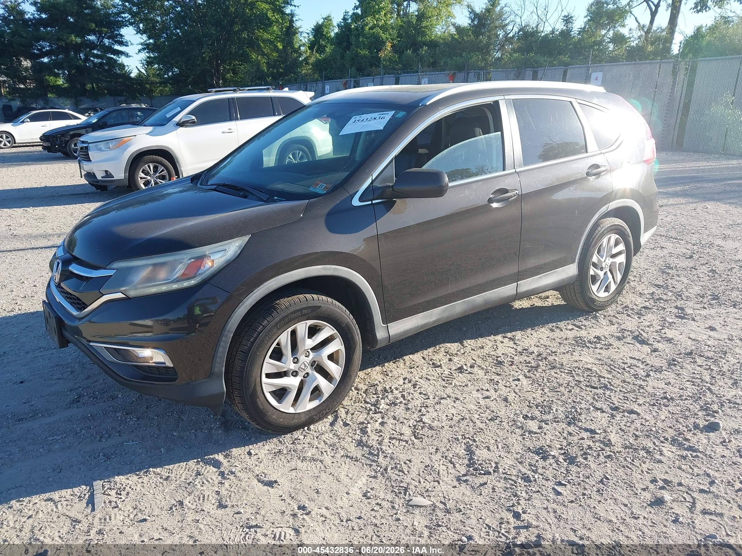 2015 Honda Cr-v Ex-l Brown vin: 2HKRM4H70FH666372