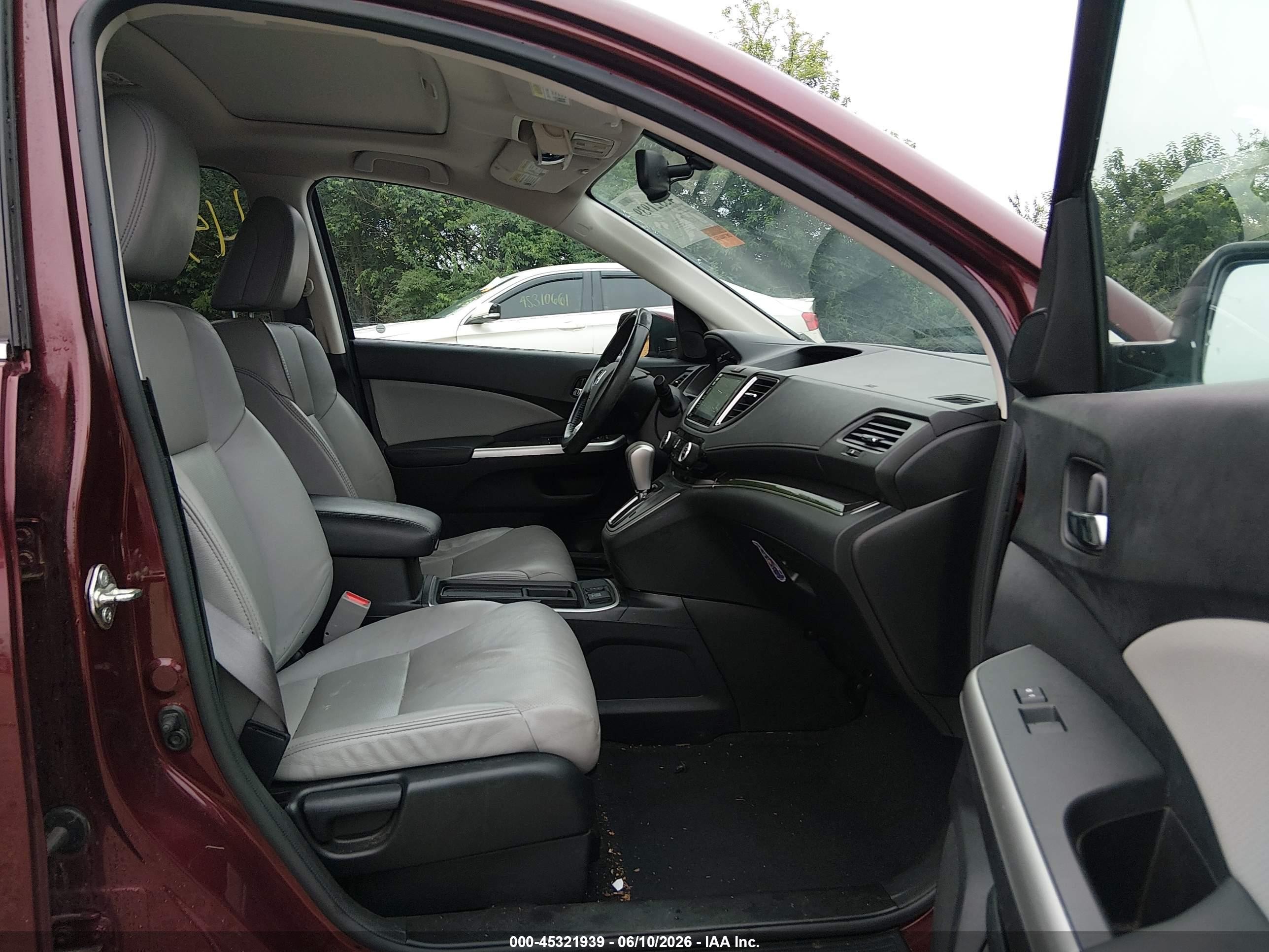 2015 Honda Cr-v Ex-l Red vin: 2HKRM4H70FH677677