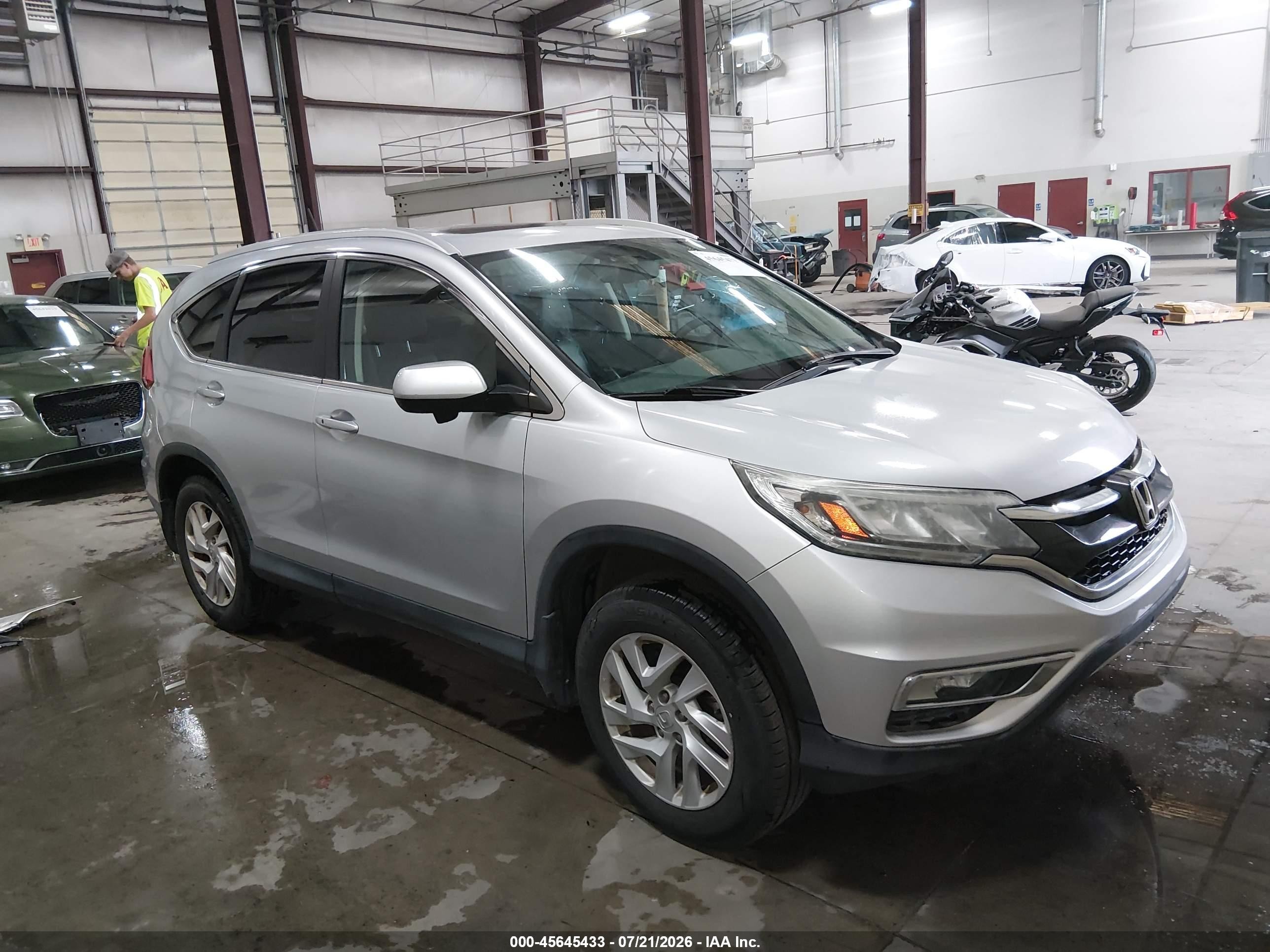 2015 Honda Cr-v Ex-l Silver vin: 2HKRM4H70FH678814