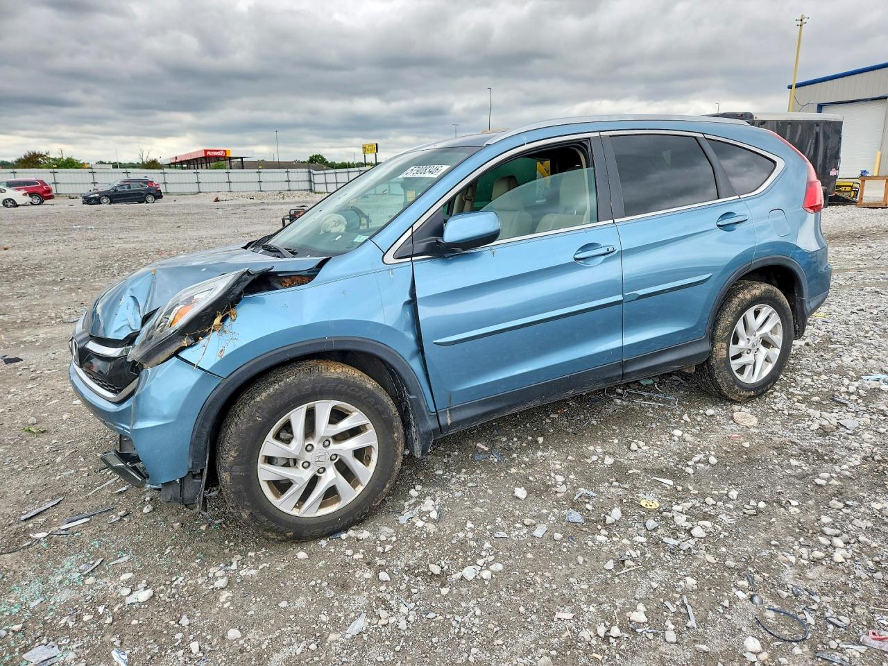 2015 Honda Cr-v Exl Blue vin: 2HKRM4H70FH700813