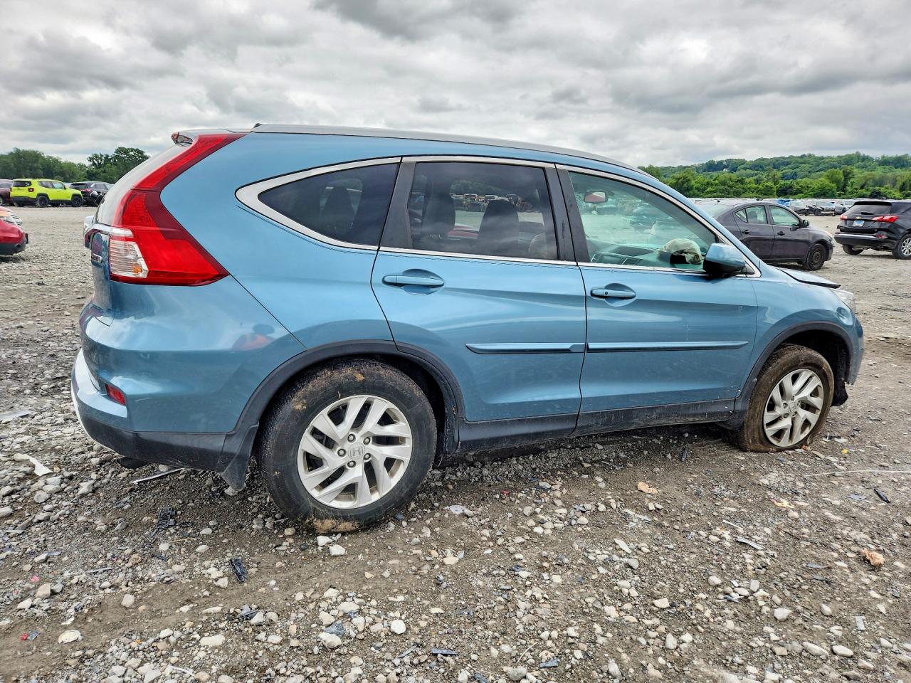 2015 Honda Cr-v Exl Blue vin: 2HKRM4H70FH700813