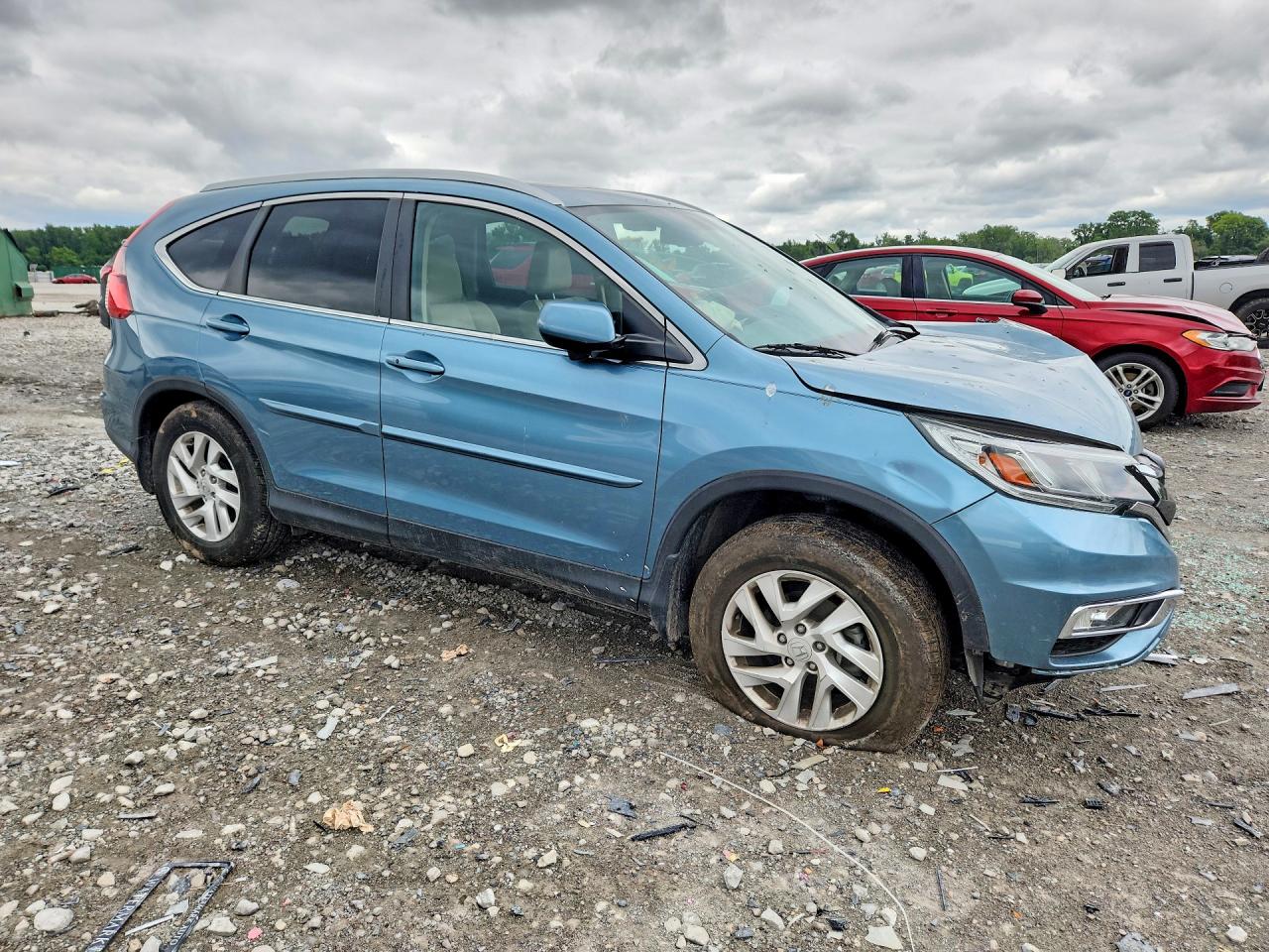 2015 Honda Cr-v Exl Blue vin: 2HKRM4H70FH700813