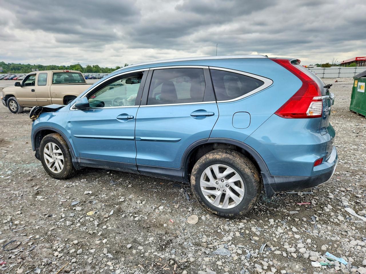 2015 Honda Cr-v Exl Blue vin: 2HKRM4H70FH700813