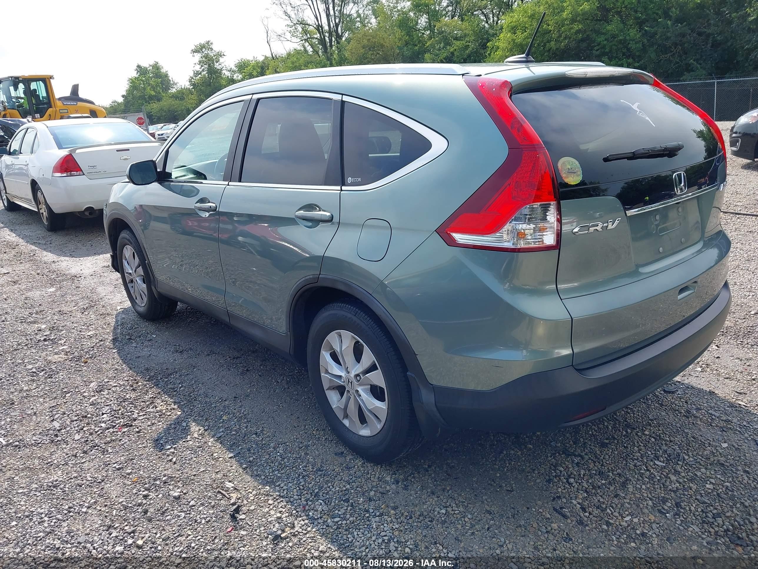 2012 Honda Cr-v Ex-l Light Blue vin: 2HKRM4H71CH608394