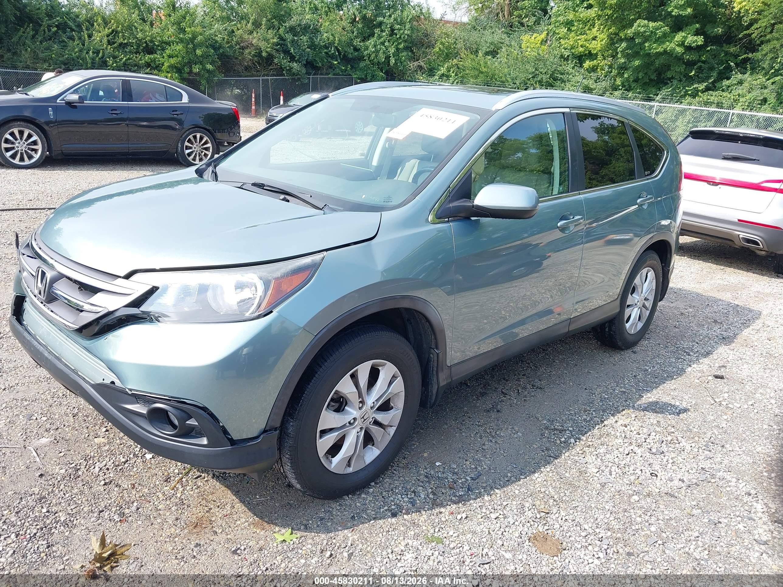 2012 Honda Cr-v Ex-l Light Blue vin: 2HKRM4H71CH608394