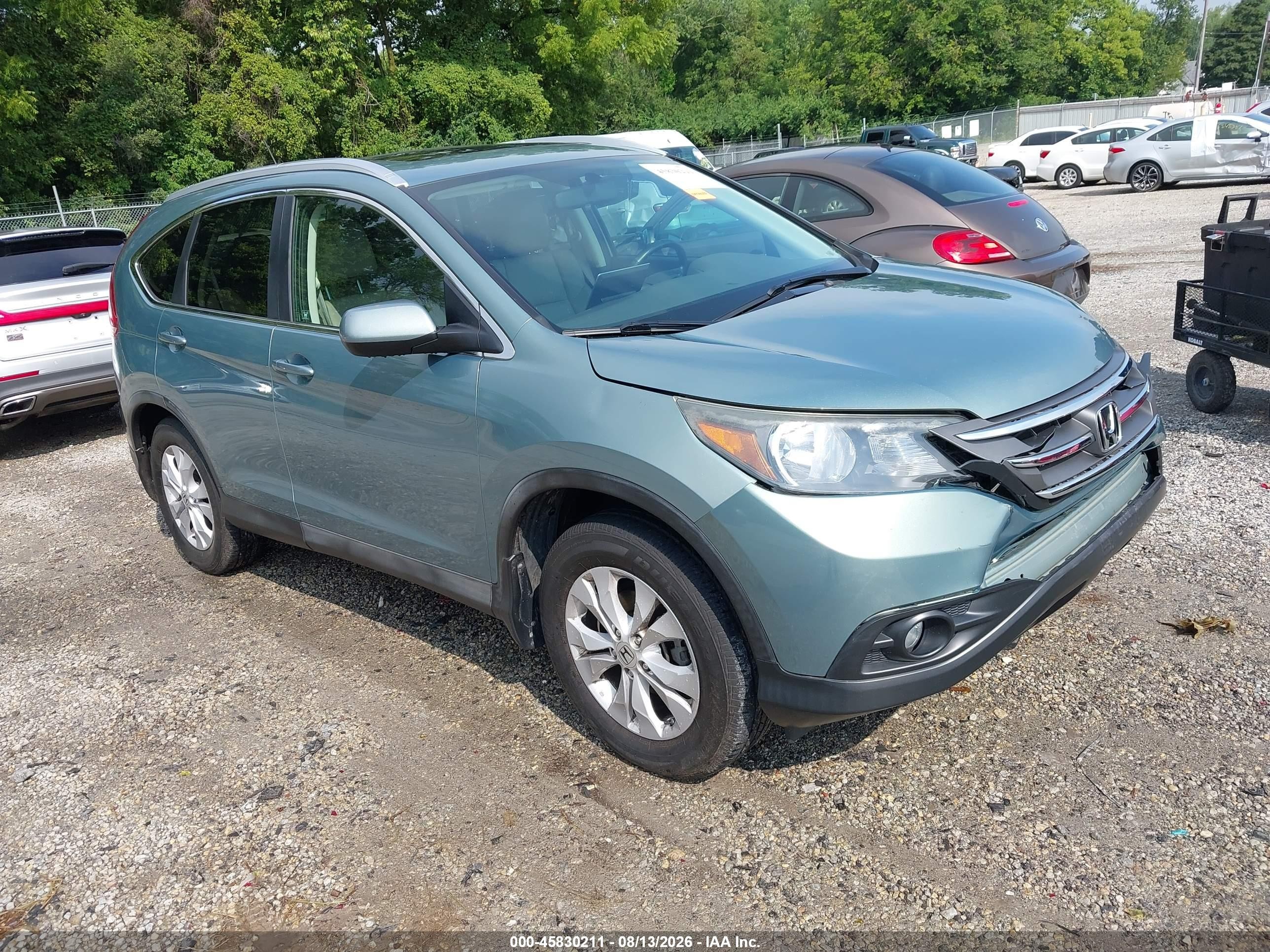 2012 Honda Cr-v Ex-l Light Blue vin: 2HKRM4H71CH608394