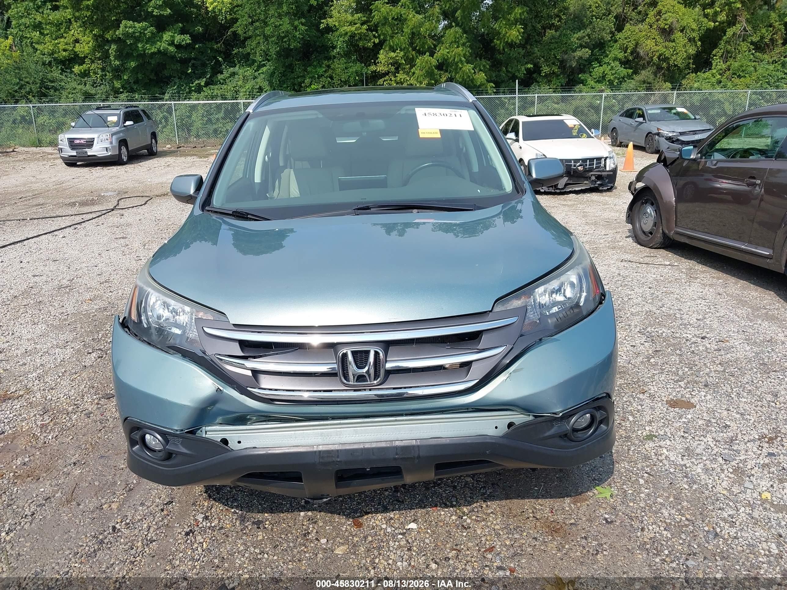 2012 Honda Cr-v Ex-l Light Blue vin: 2HKRM4H71CH608394