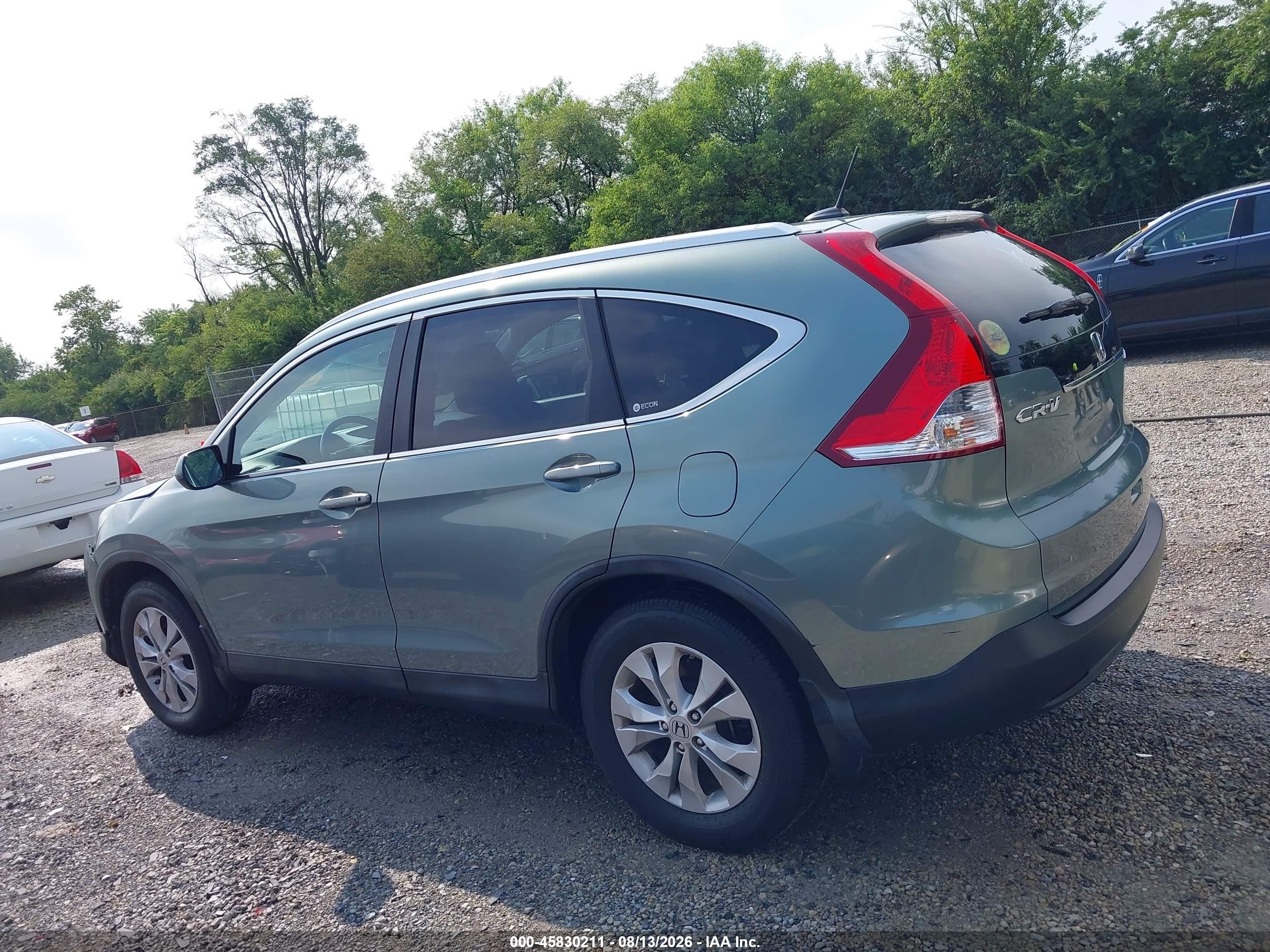 2012 Honda Cr-v Ex-l Light Blue vin: 2HKRM4H71CH608394