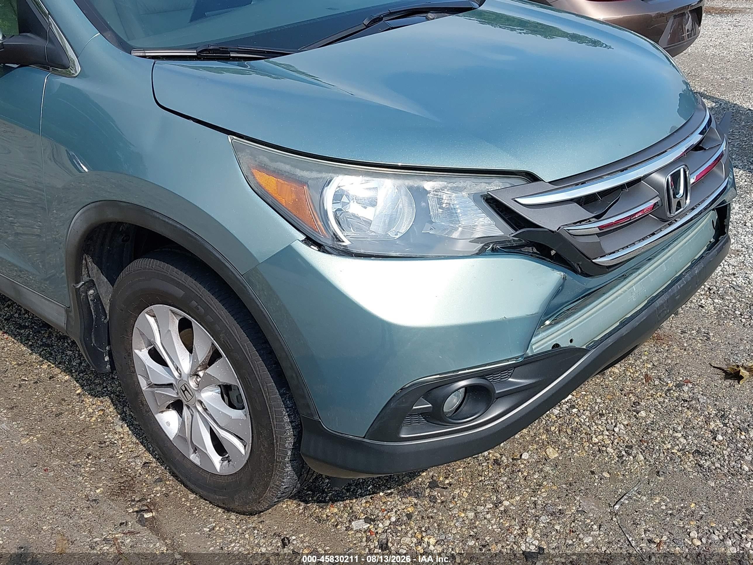 2012 Honda Cr-v Ex-l Light Blue vin: 2HKRM4H71CH608394