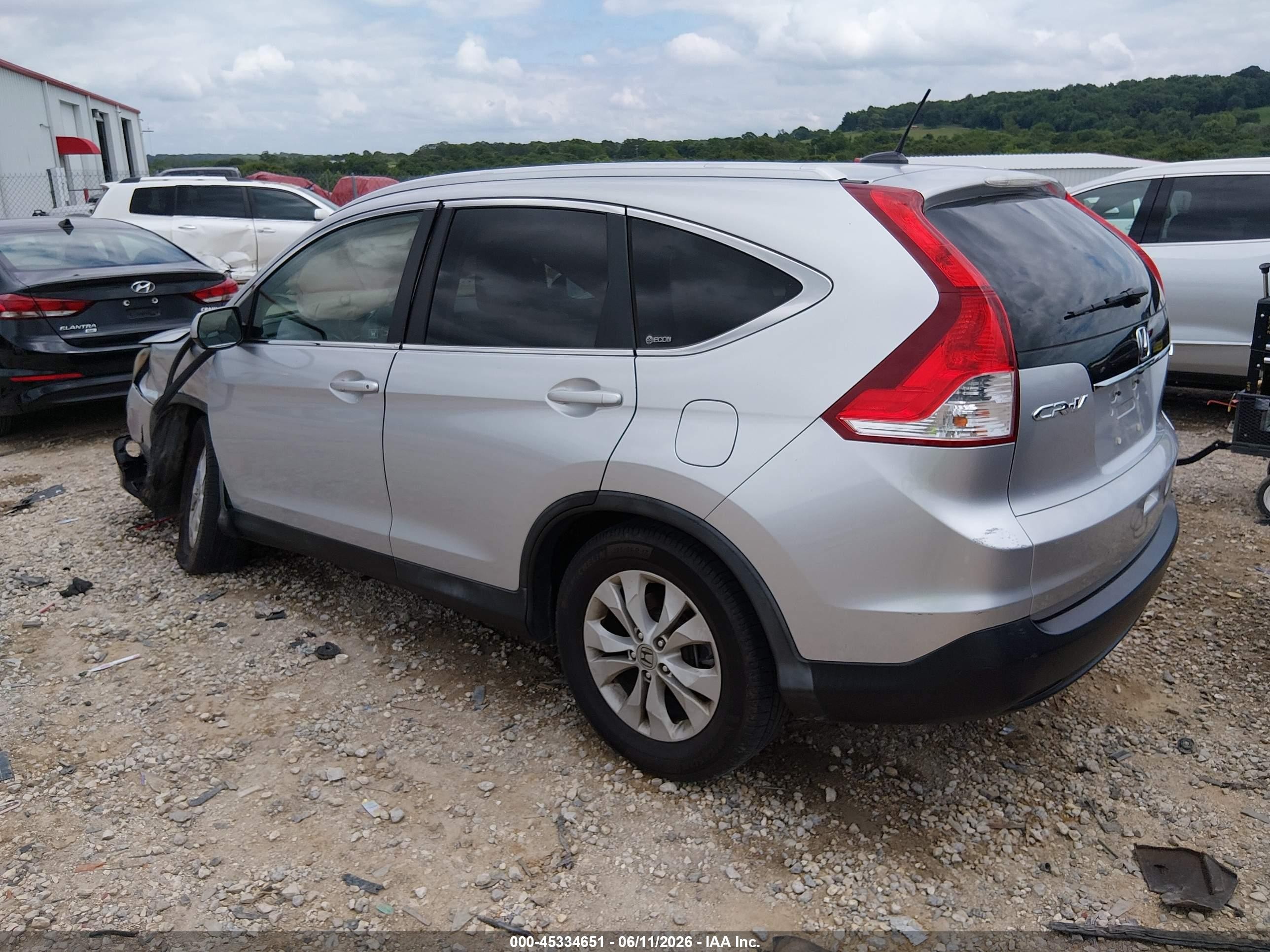 2012 Honda Cr-v Ex-l Серебряный vin: 2HKRM4H71CH610629