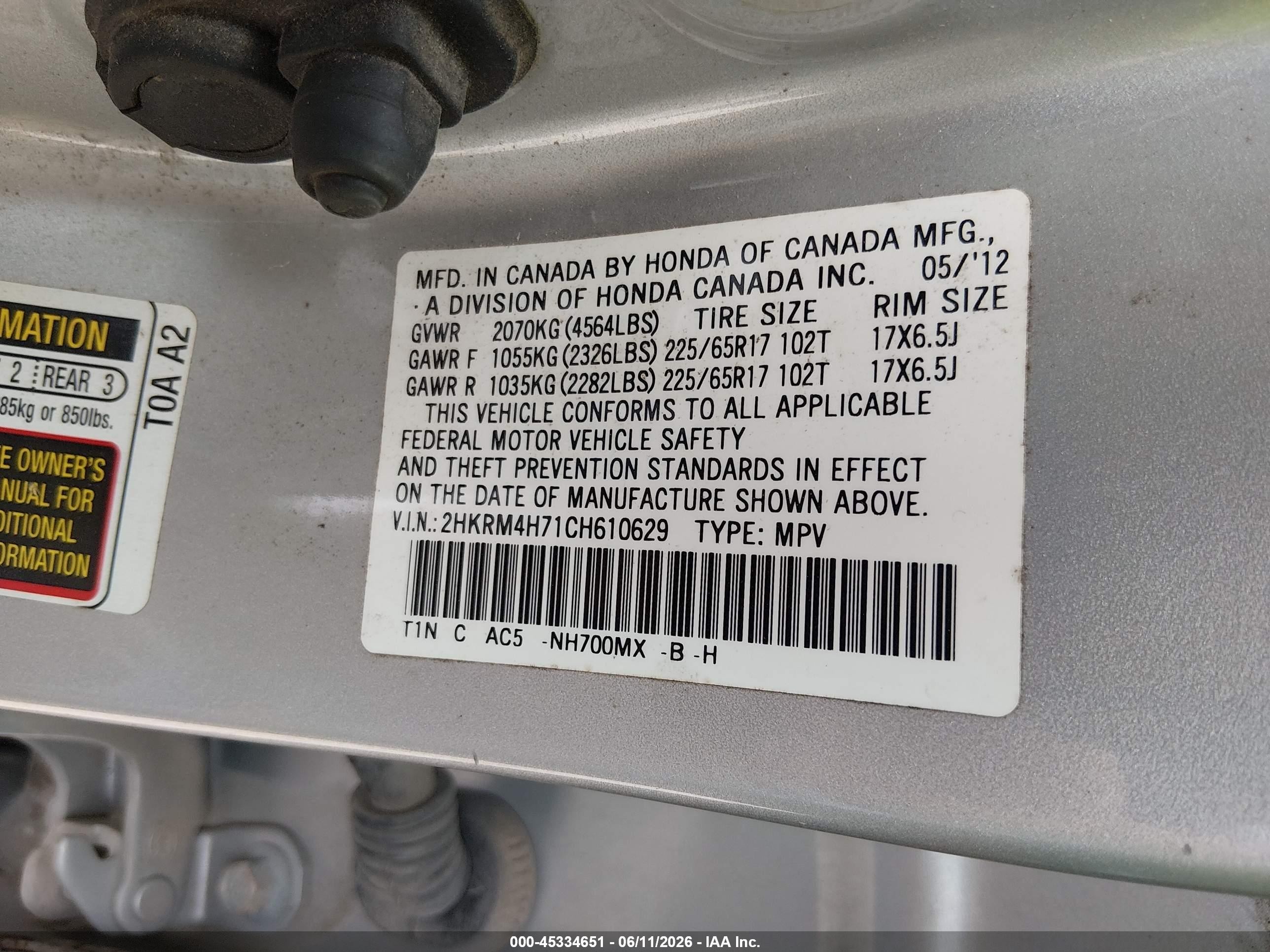 2012 Honda Cr-v Ex-l Серебряный vin: 2HKRM4H71CH610629