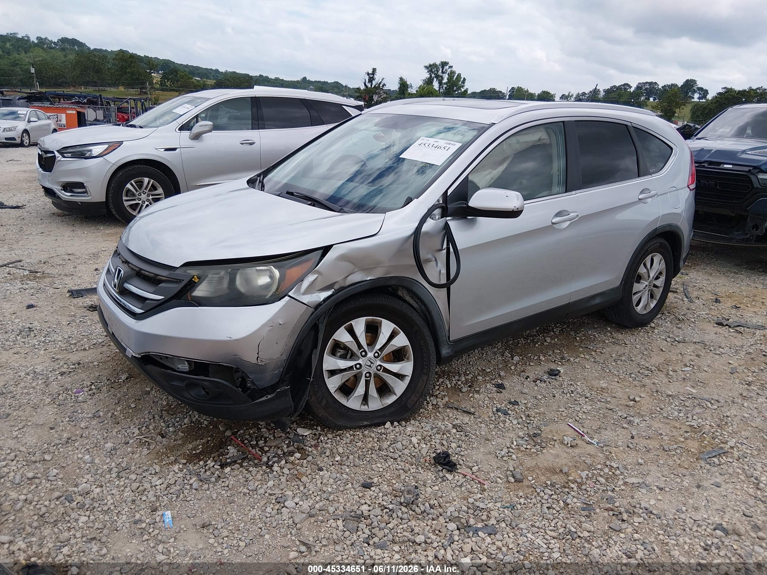 2012 Honda Cr-v Ex-l Серебряный vin: 2HKRM4H71CH610629