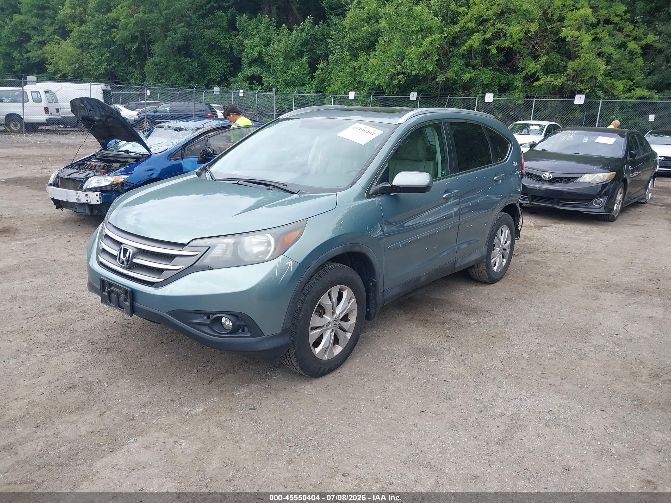 2012 Honda Cr-v Ex-l Серый vin: 2HKRM4H71CH621193