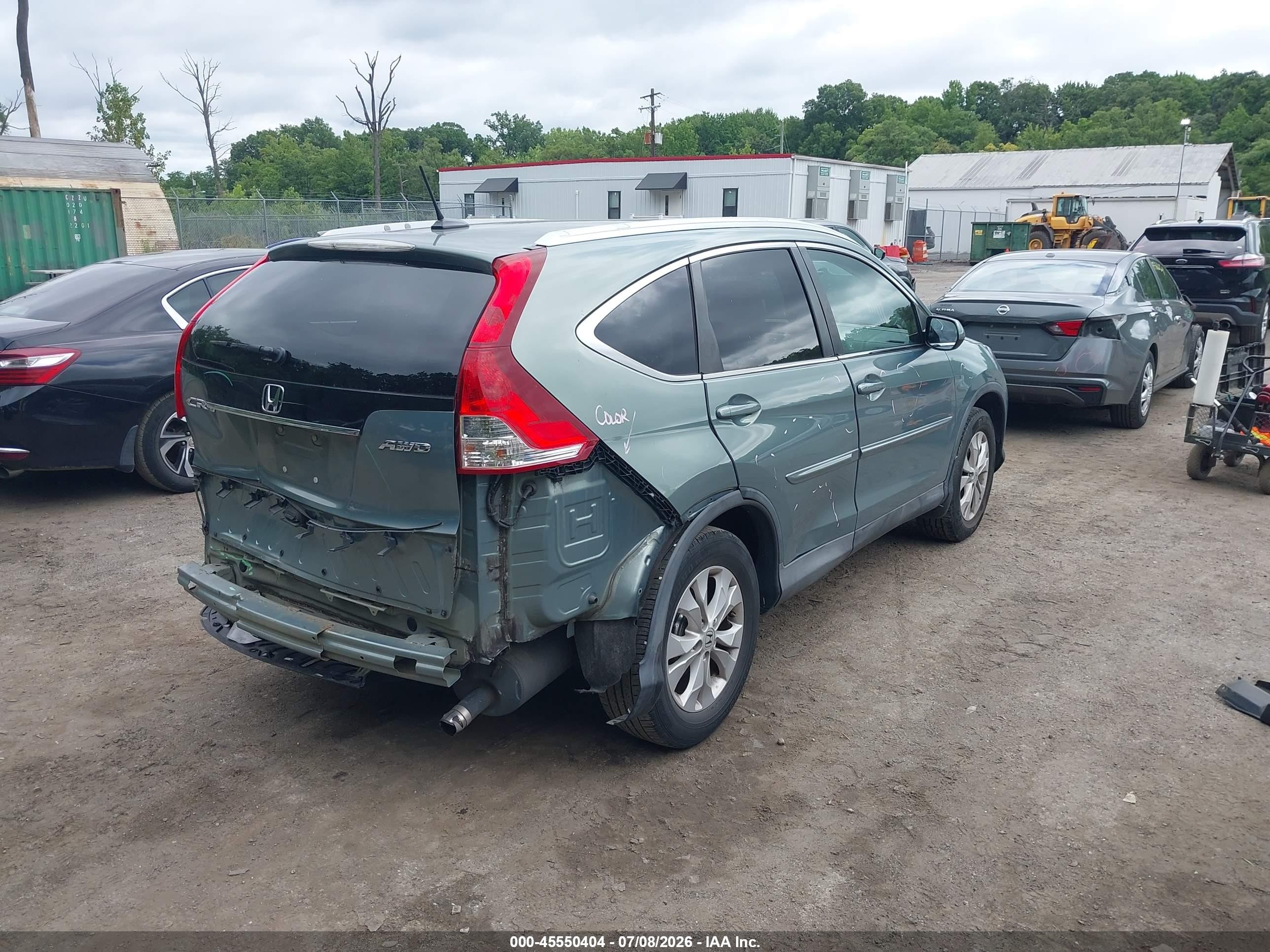 2012 Honda Cr-v Ex-l Серый vin: 2HKRM4H71CH621193