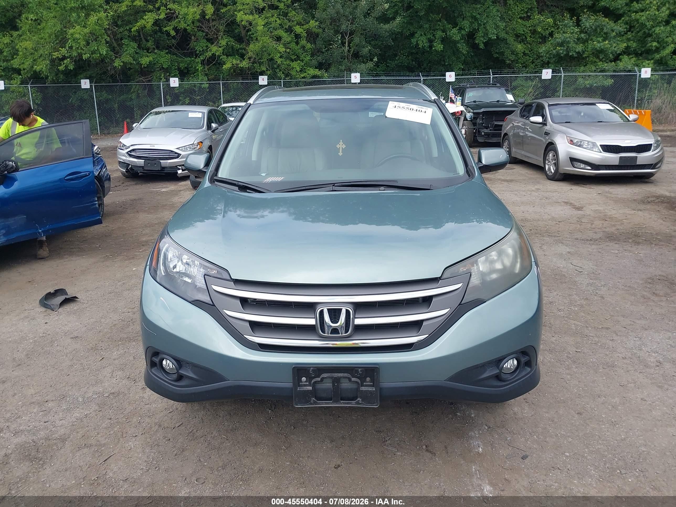 2012 Honda Cr-v Ex-l Серый vin: 2HKRM4H71CH621193
