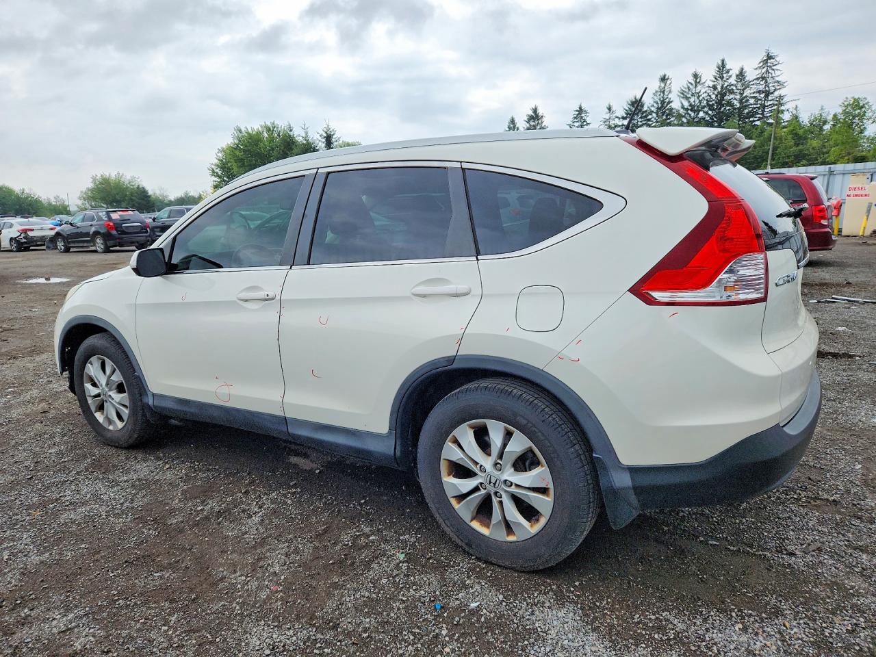 2013 Honda Cr-v Exl White vin: 2HKRM4H71DH113470