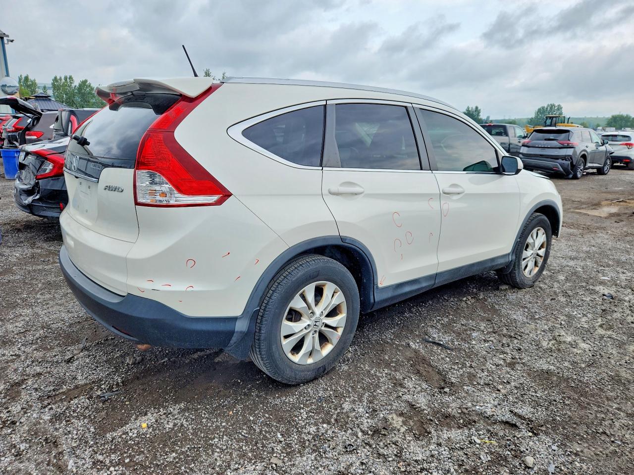2013 Honda Cr-v Exl White vin: 2HKRM4H71DH113470