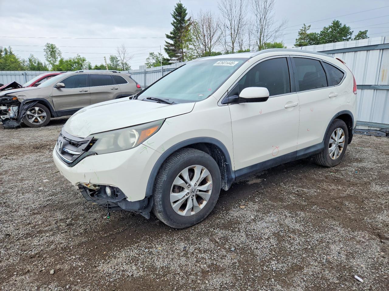 2013 Honda Cr-v Exl White vin: 2HKRM4H71DH113470