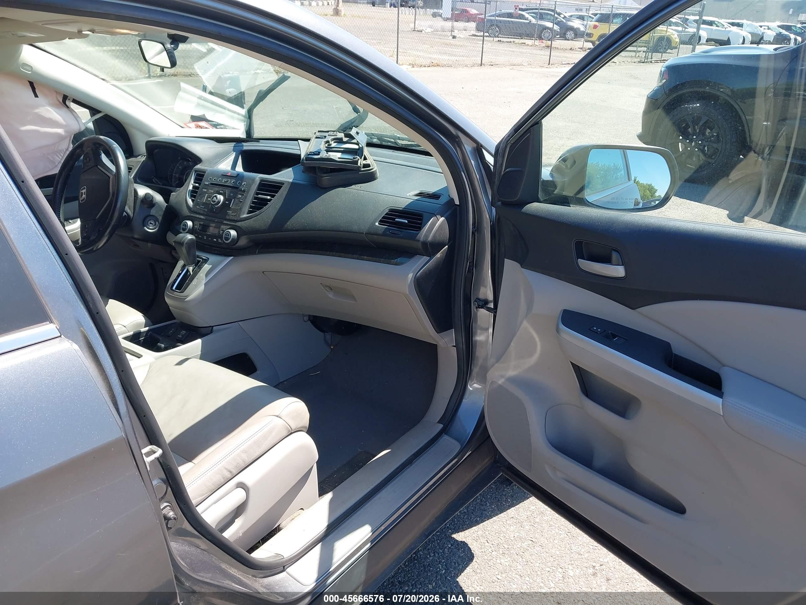 2013 Honda Cr-v Ex-l Gray vin: 2HKRM4H71DH616321