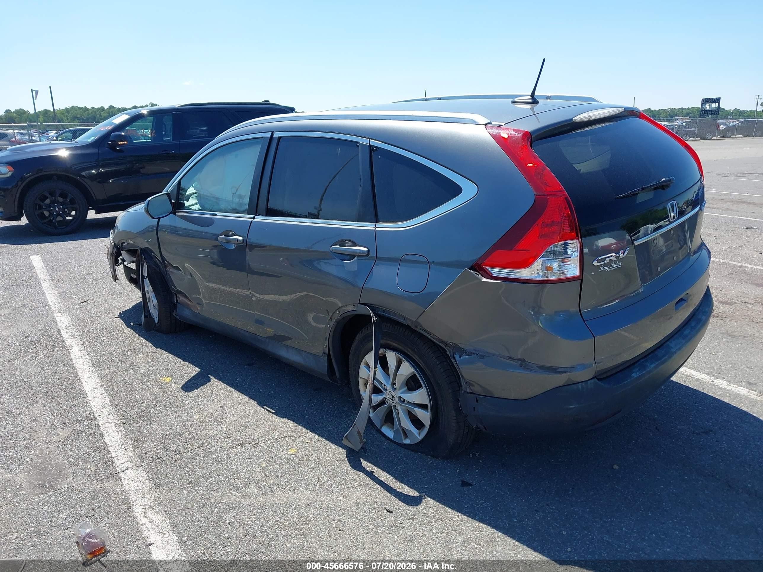2013 Honda Cr-v Ex-l Gray vin: 2HKRM4H71DH616321