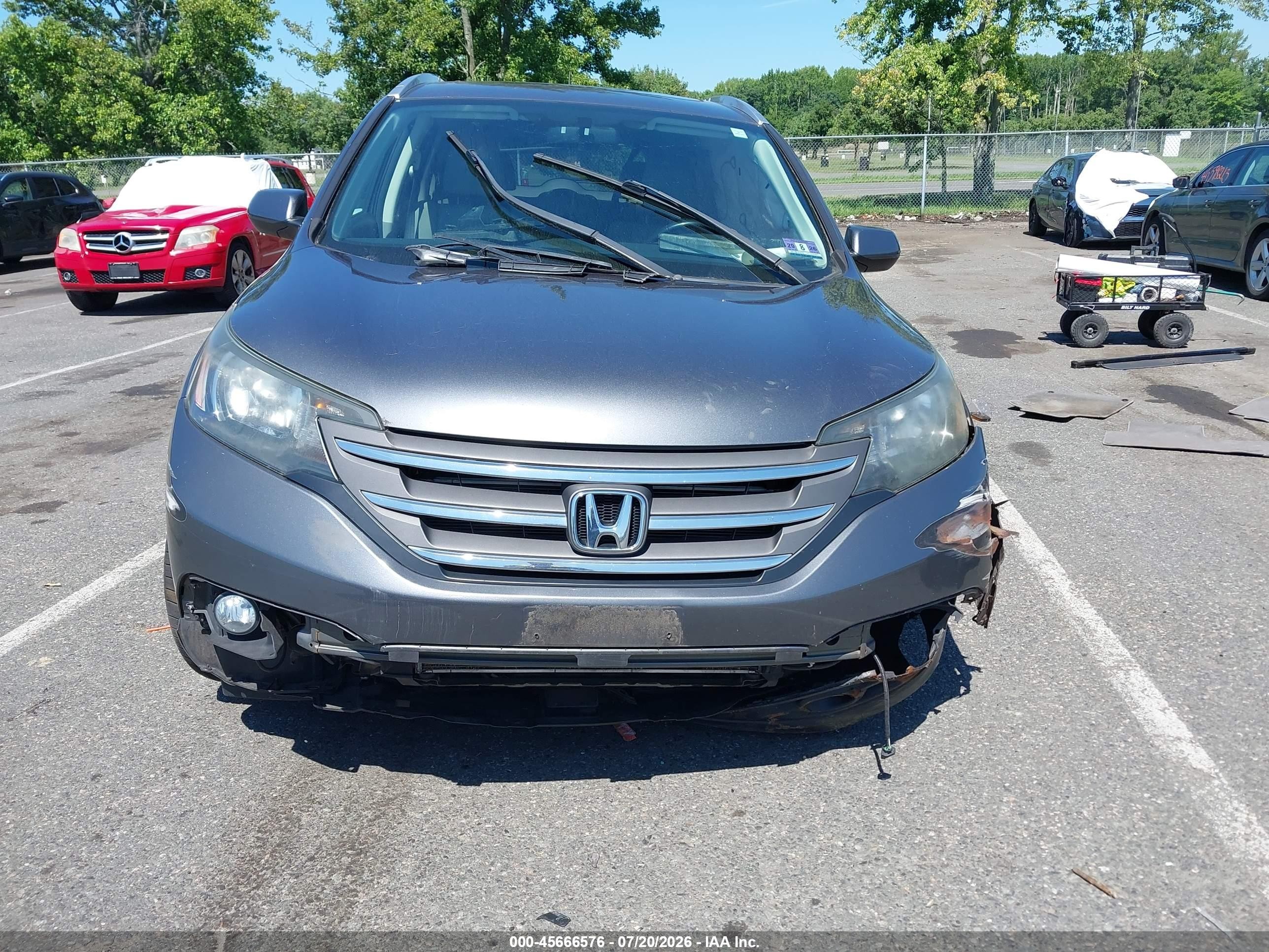 2013 Honda Cr-v Ex-l Gray vin: 2HKRM4H71DH616321
