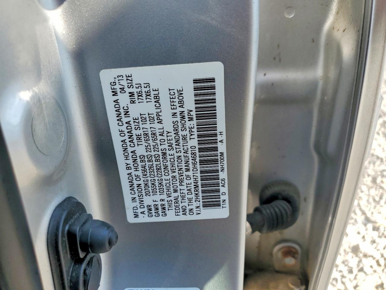 2013 Honda Cr-v Exl Silver vin: 2HKRM4H71DH646810