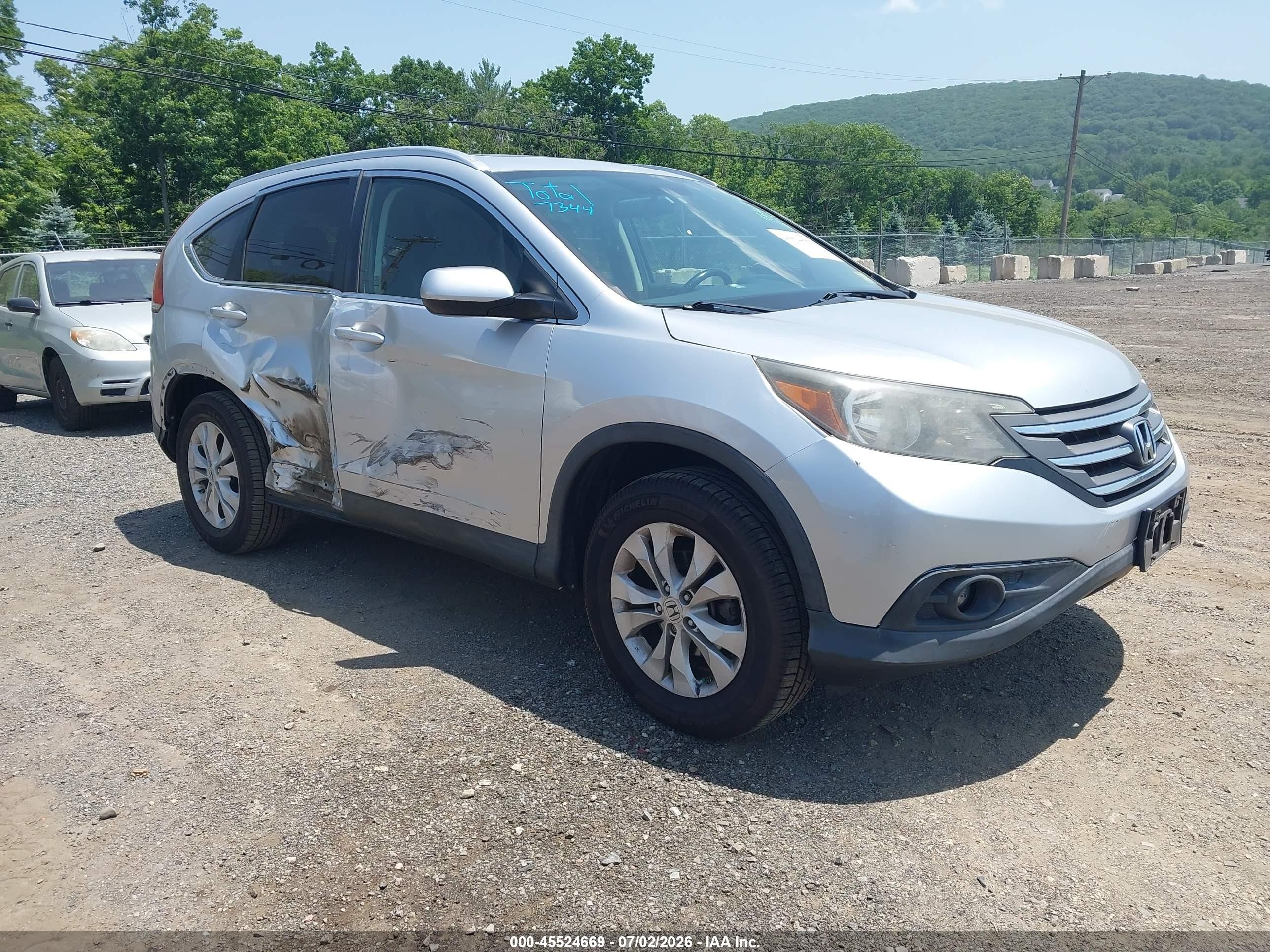 2013 Honda Cr-v Ex-l Серебряный vin: 2HKRM4H71DH647911