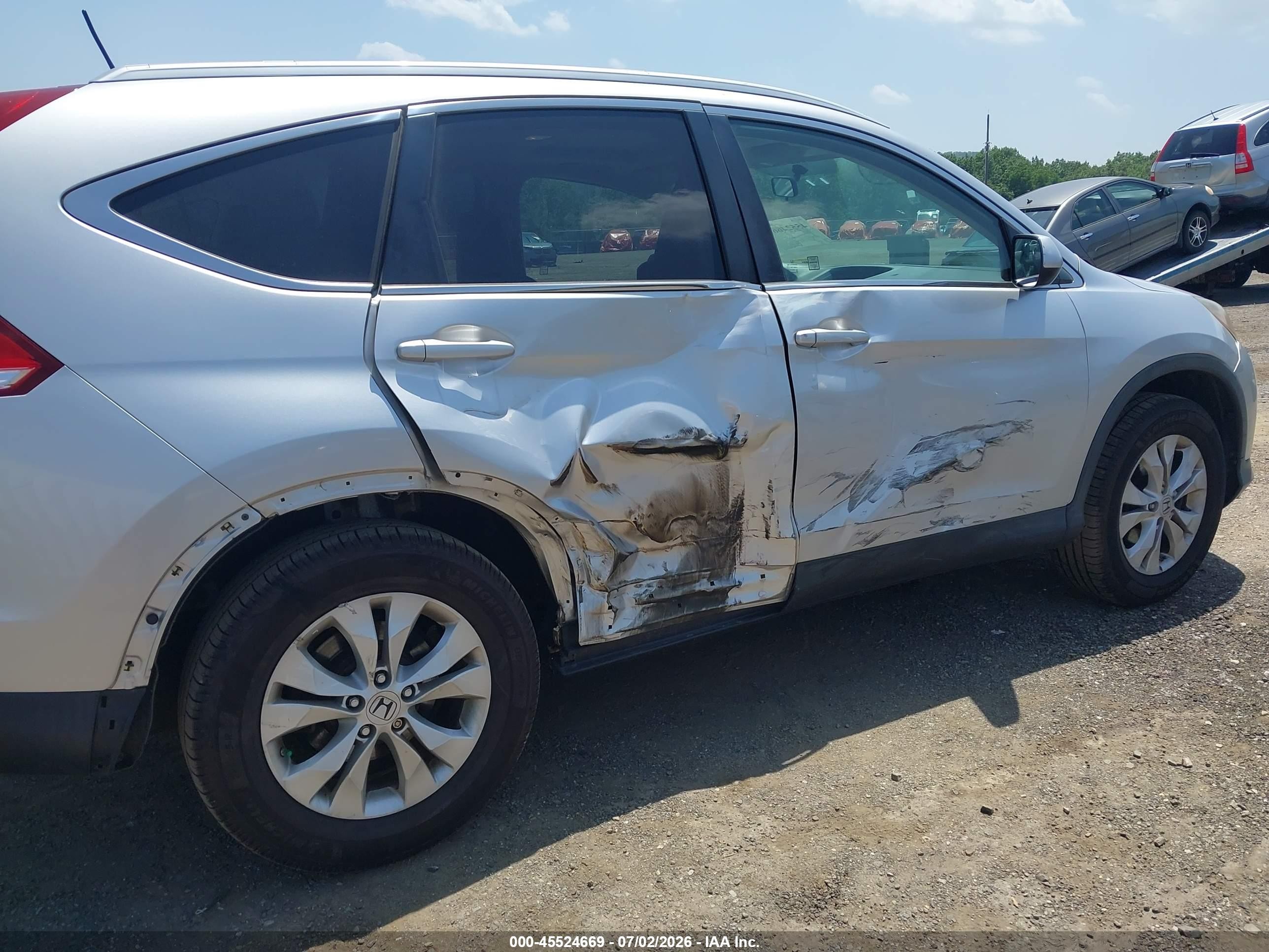 2013 Honda Cr-v Ex-l Silver vin: 2HKRM4H71DH647911