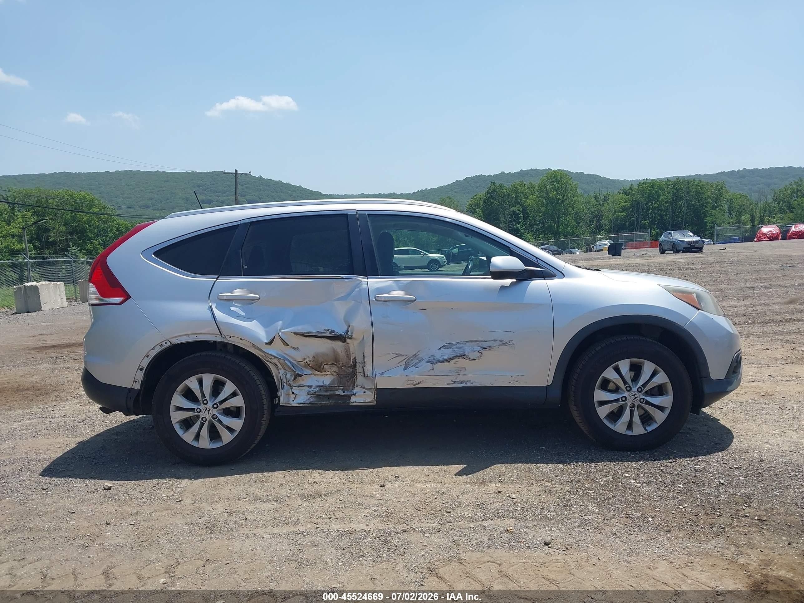 2013 Honda Cr-v Ex-l Silver vin: 2HKRM4H71DH647911