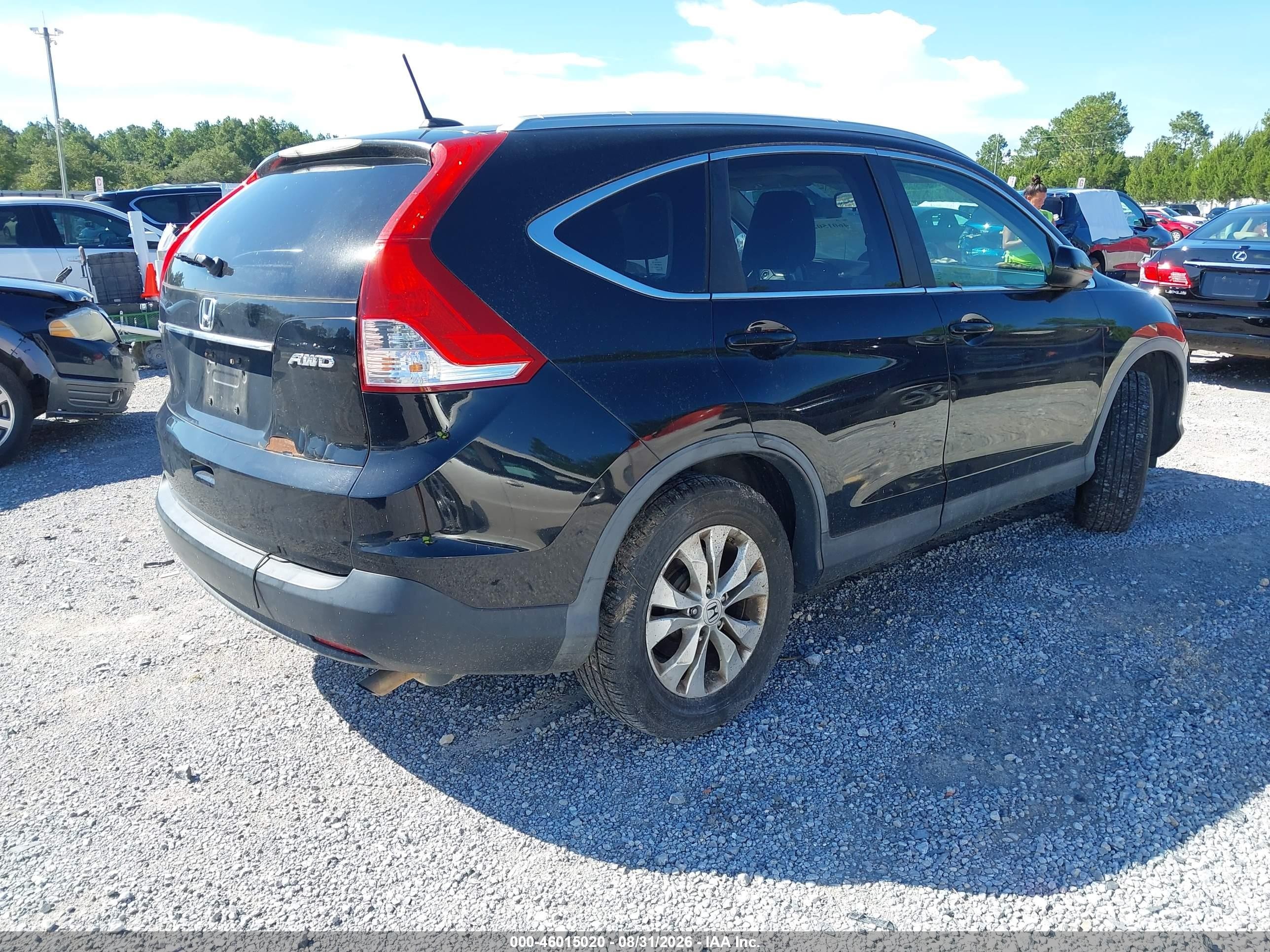 2013 Honda Cr-v Ex-l Black vin: 2HKRM4H71DH661954