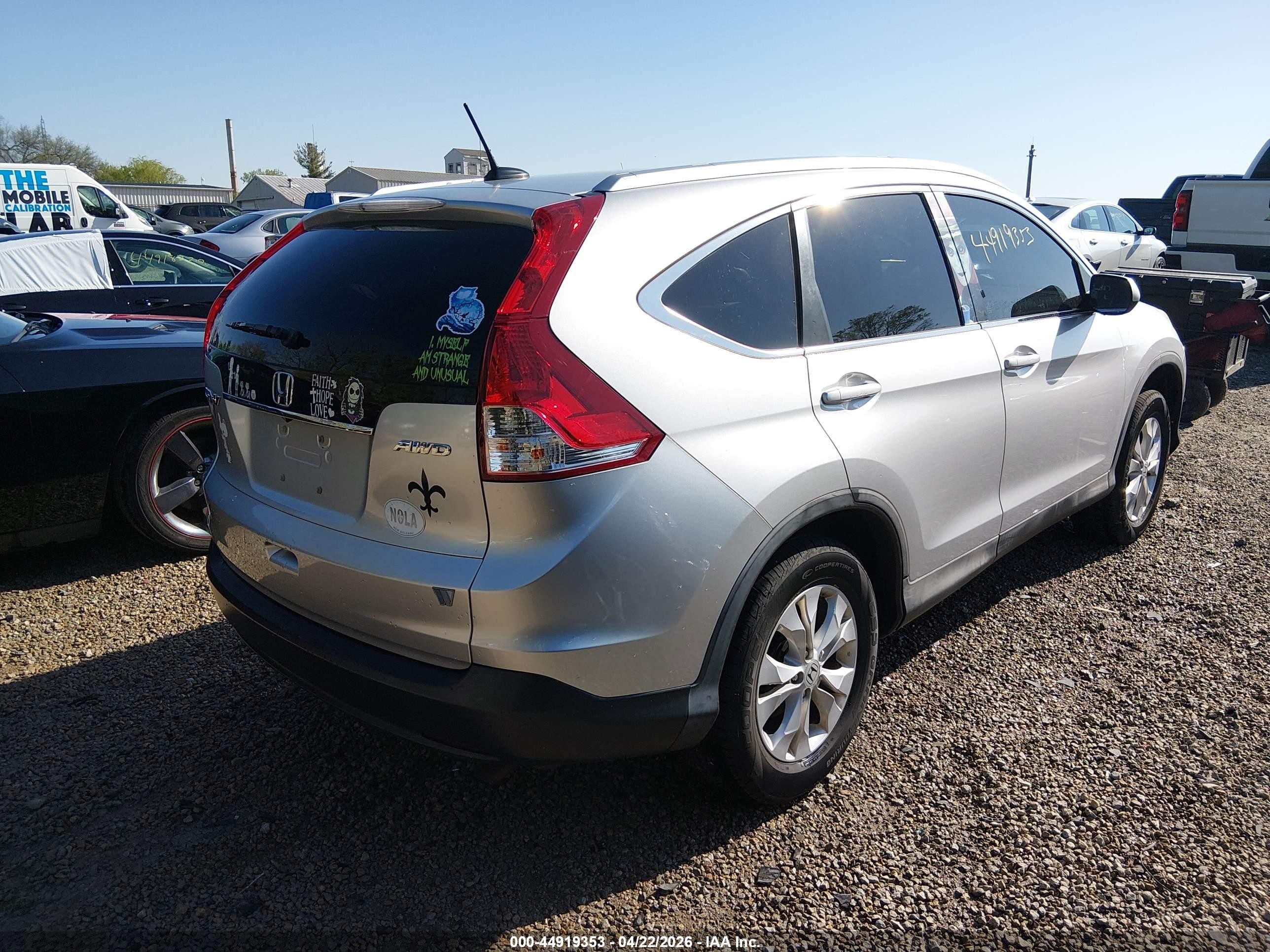 2013 Honda Cr-v Ex-l Silver vin: 2HKRM4H71DH667916