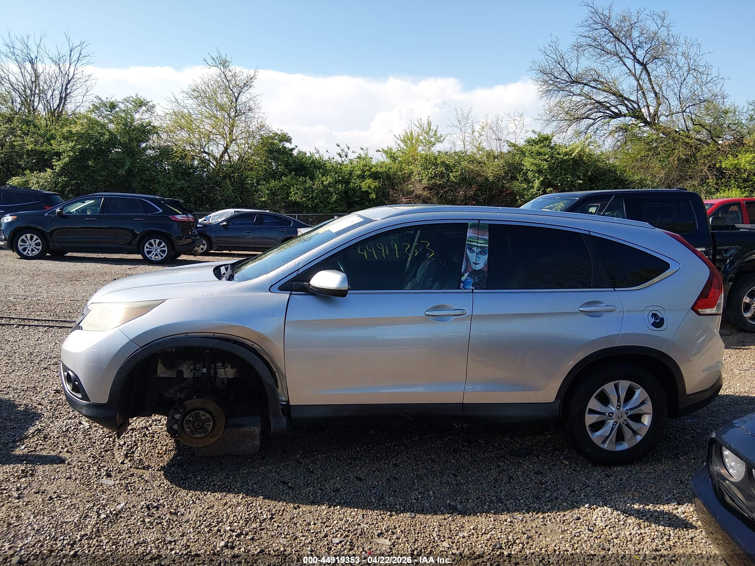 2013 Honda Cr-v Ex-l Silver vin: 2HKRM4H71DH667916
