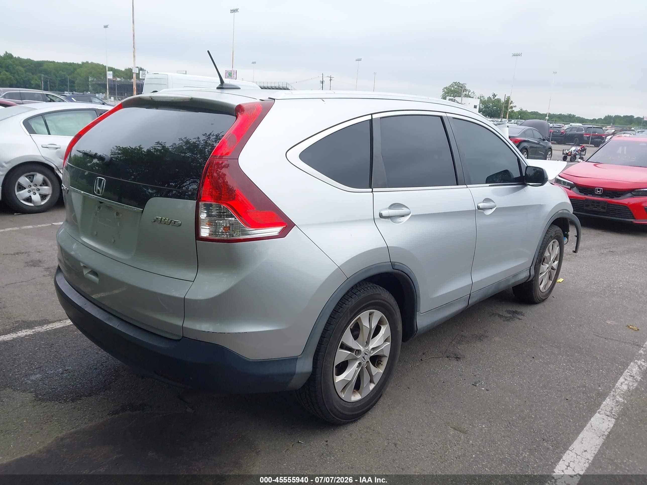 2013 Honda Cr-v Ex-l Silver vin: 2HKRM4H71DH671352
