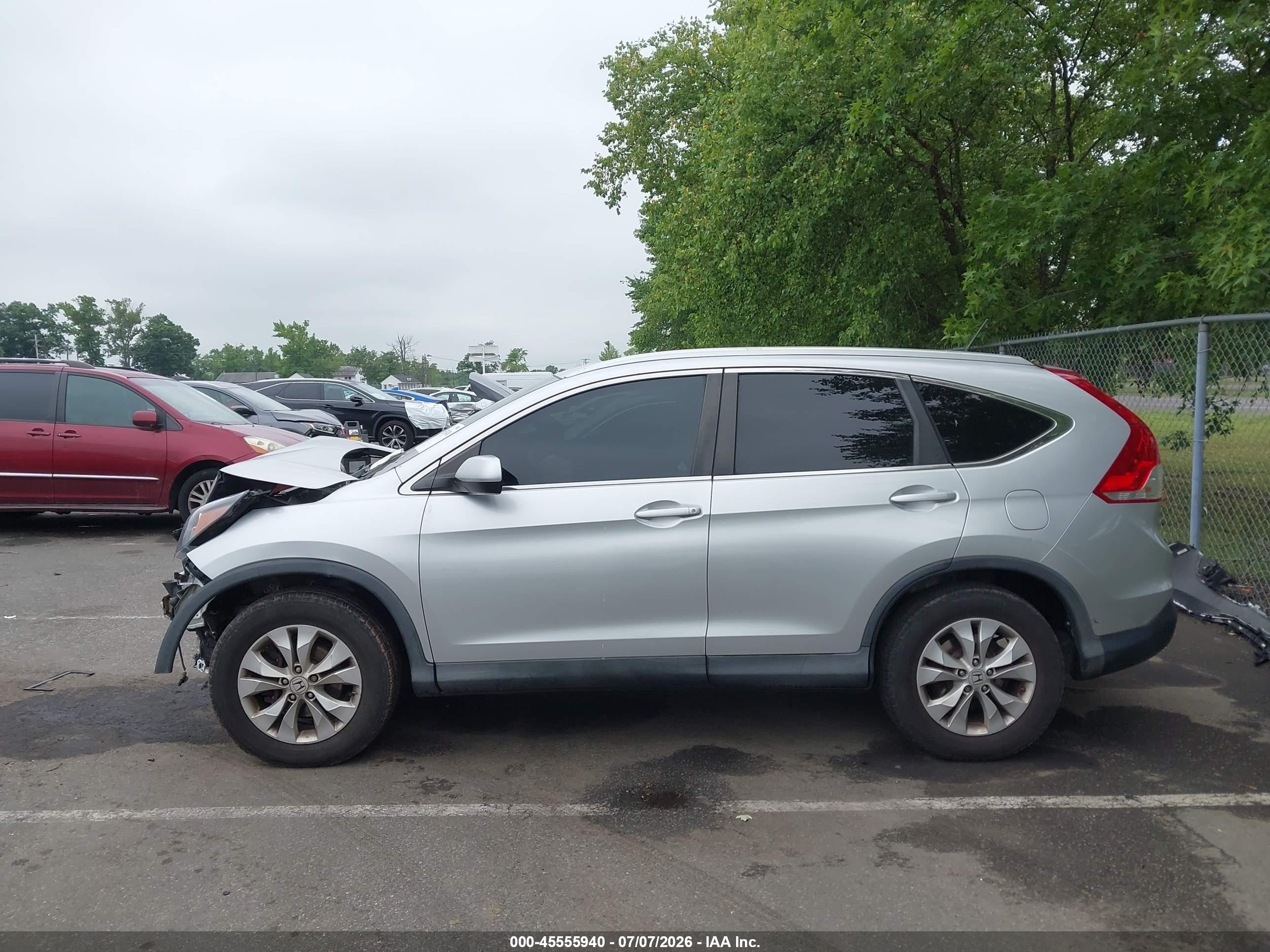 2013 Honda Cr-v Ex-l Silver vin: 2HKRM4H71DH671352