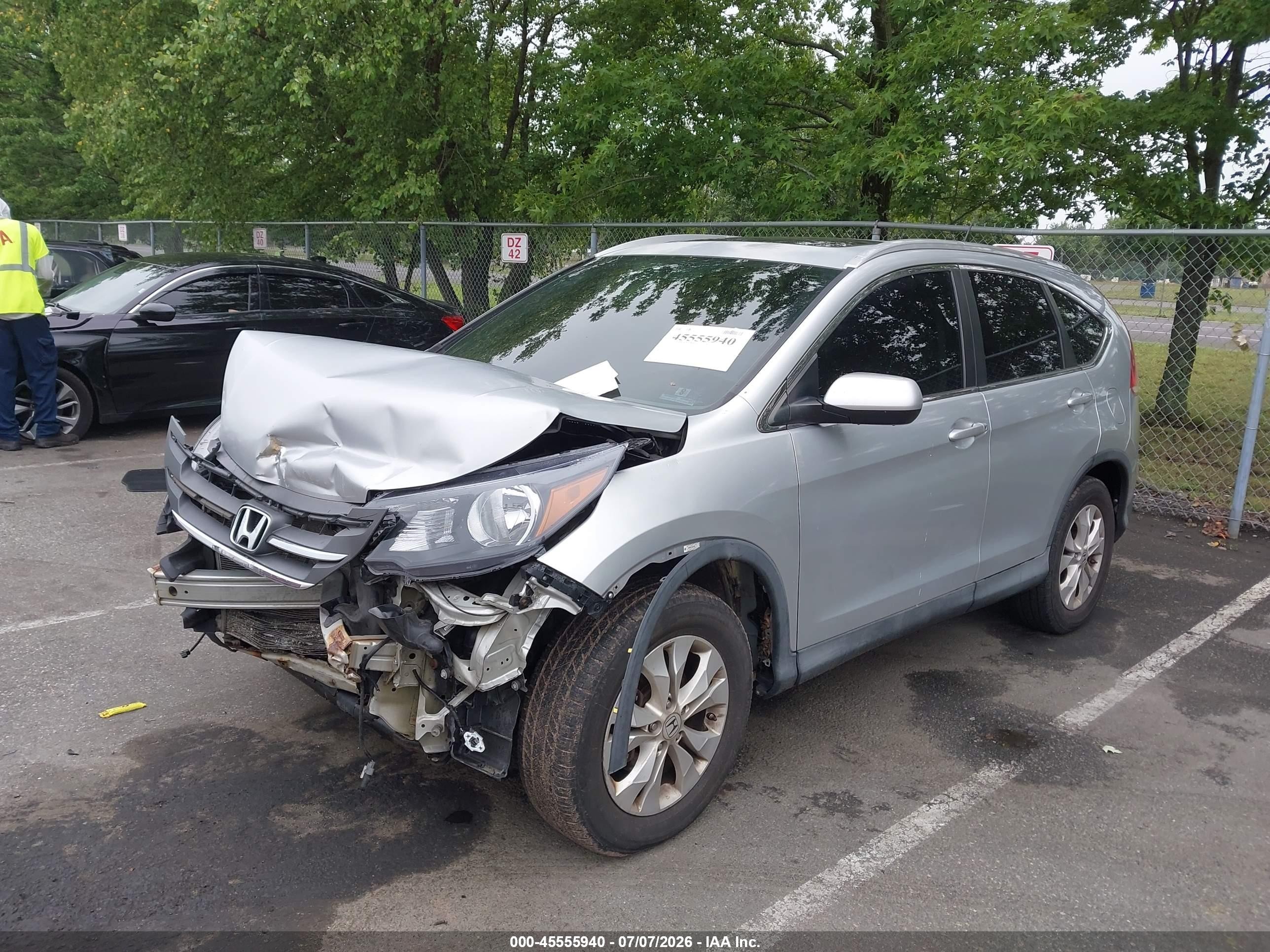 2013 Honda Cr-v Ex-l Silver vin: 2HKRM4H71DH671352