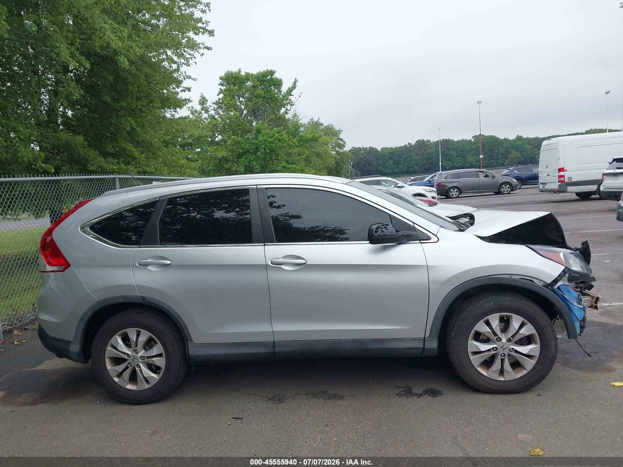2013 Honda Cr-v Ex-l Silver vin: 2HKRM4H71DH671352