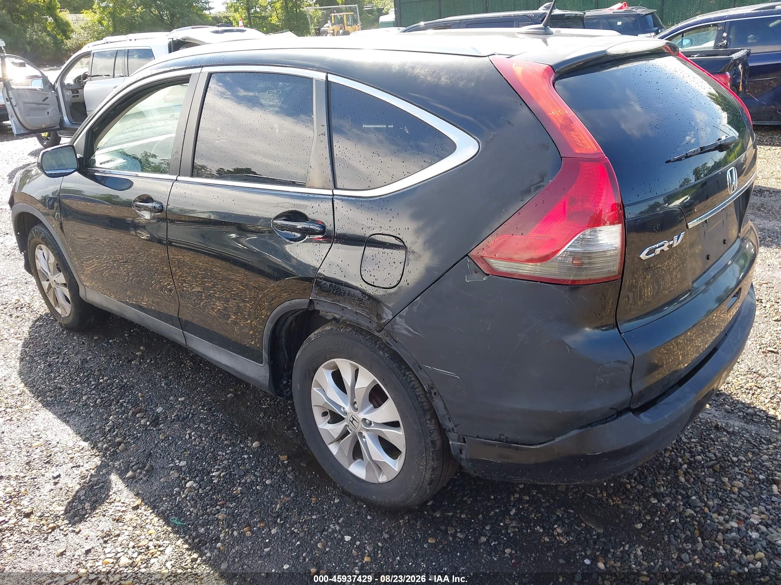 2014 Honda Cr-v Ex-l Black vin: 2HKRM4H71EH612254