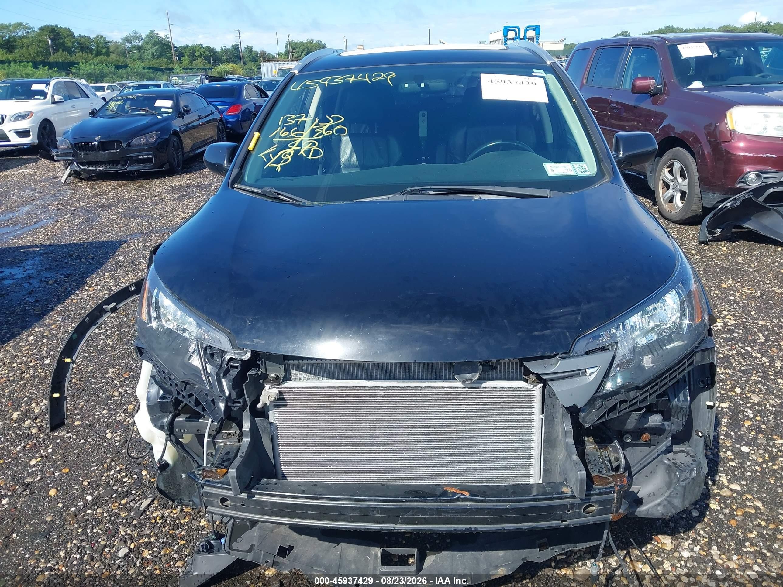 2014 Honda Cr-v Ex-l Black vin: 2HKRM4H71EH612254