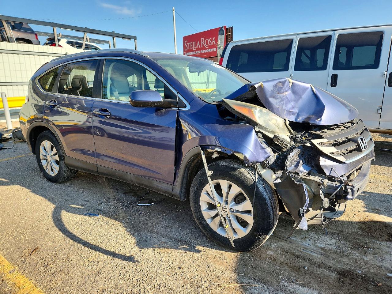 2014 Honda Cr-v Exl Синий vin: 2HKRM4H71EH614280