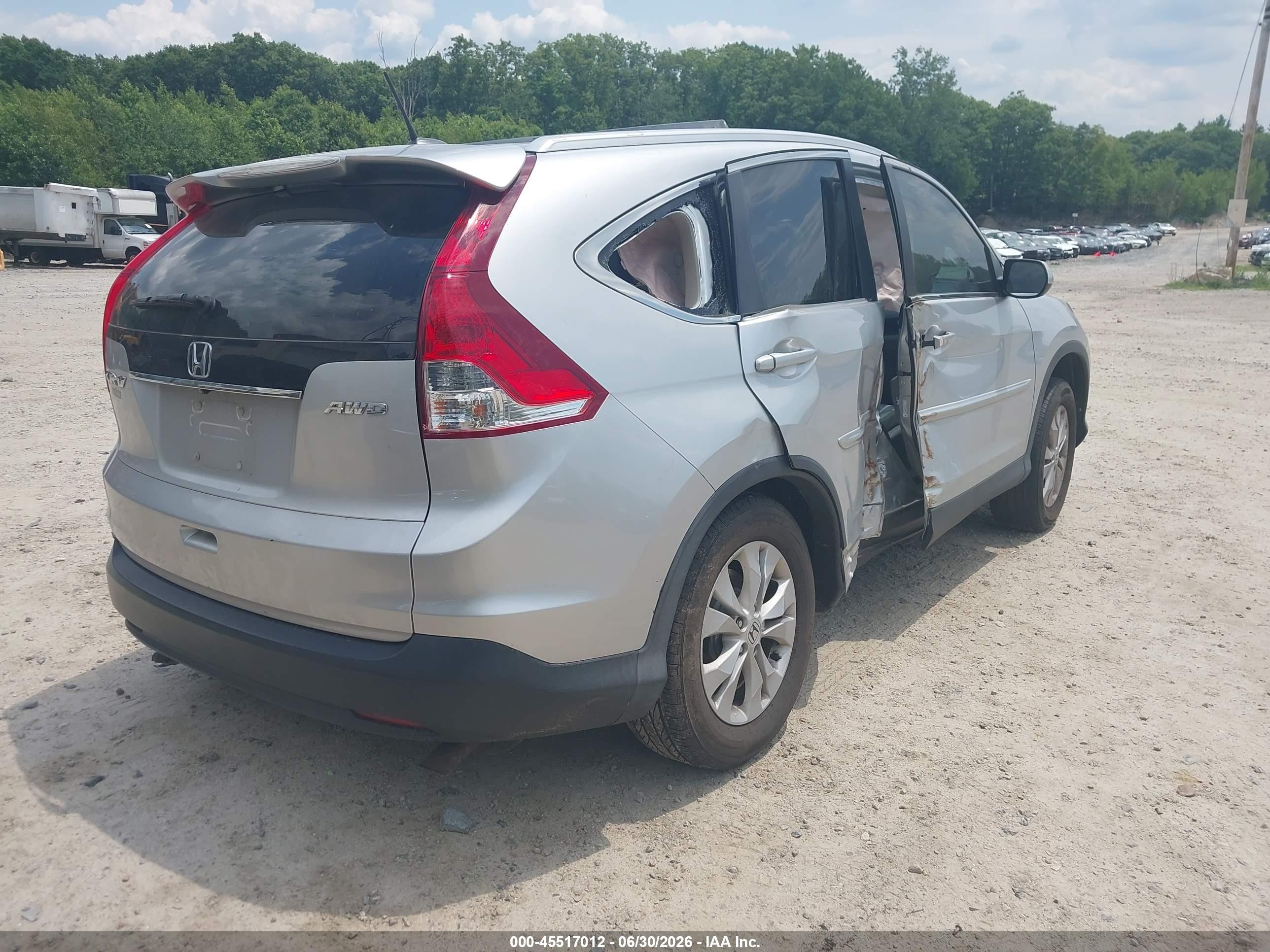 2014 Honda Cr-v Ex-l Silver vin: 2HKRM4H71EH619141