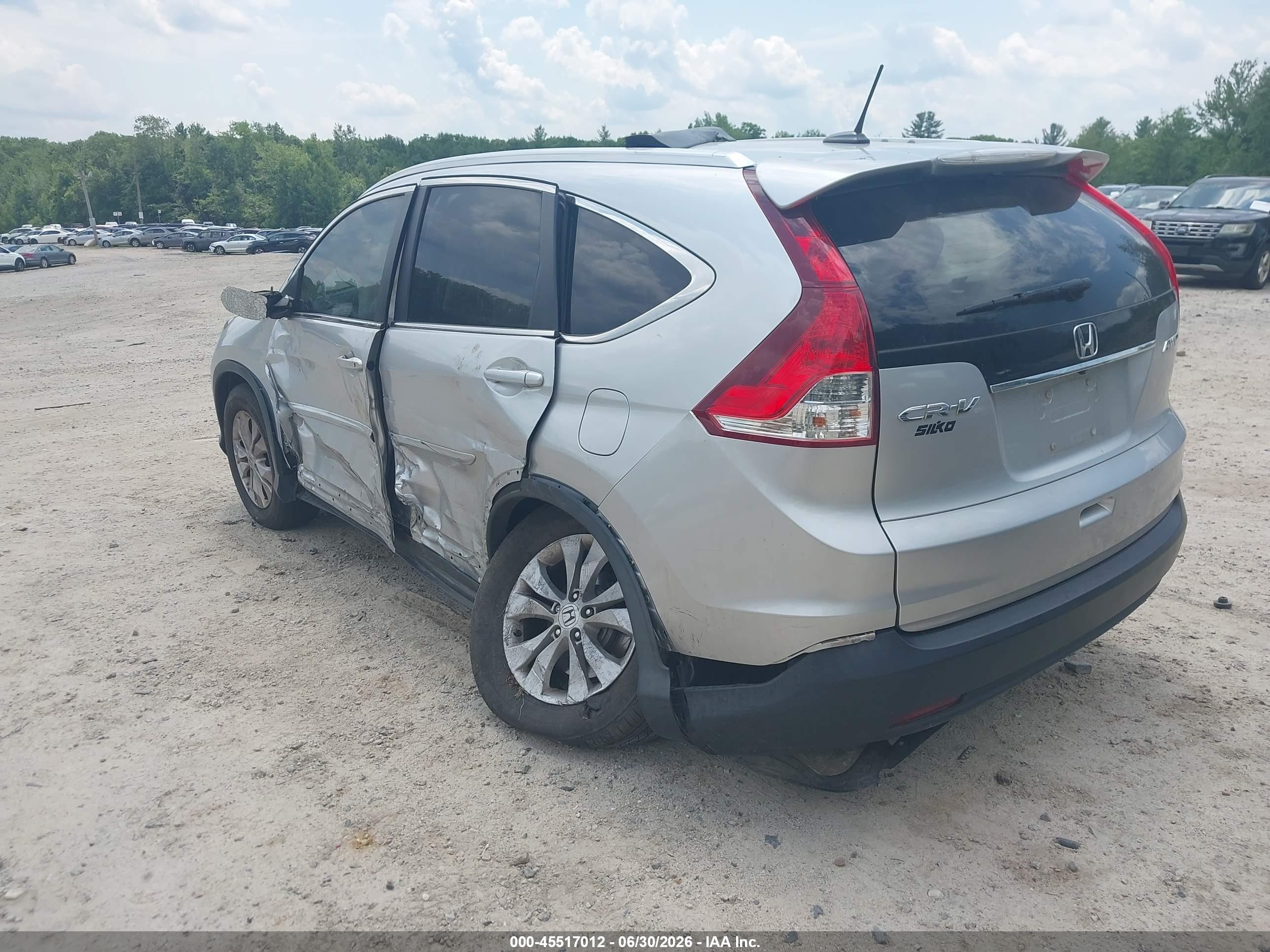 2014 Honda Cr-v Ex-l Silver vin: 2HKRM4H71EH619141