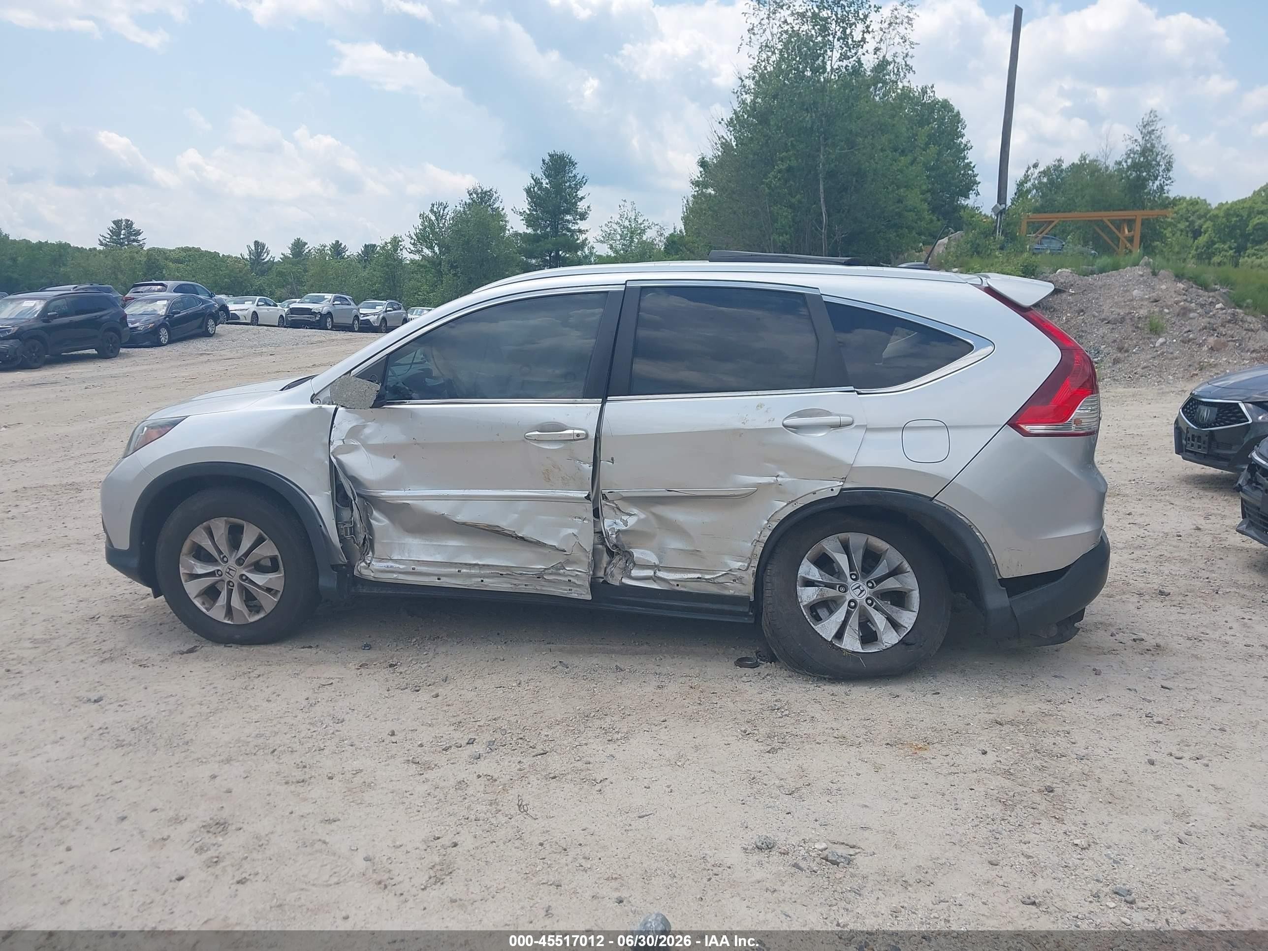2014 Honda Cr-v Ex-l Silver vin: 2HKRM4H71EH619141