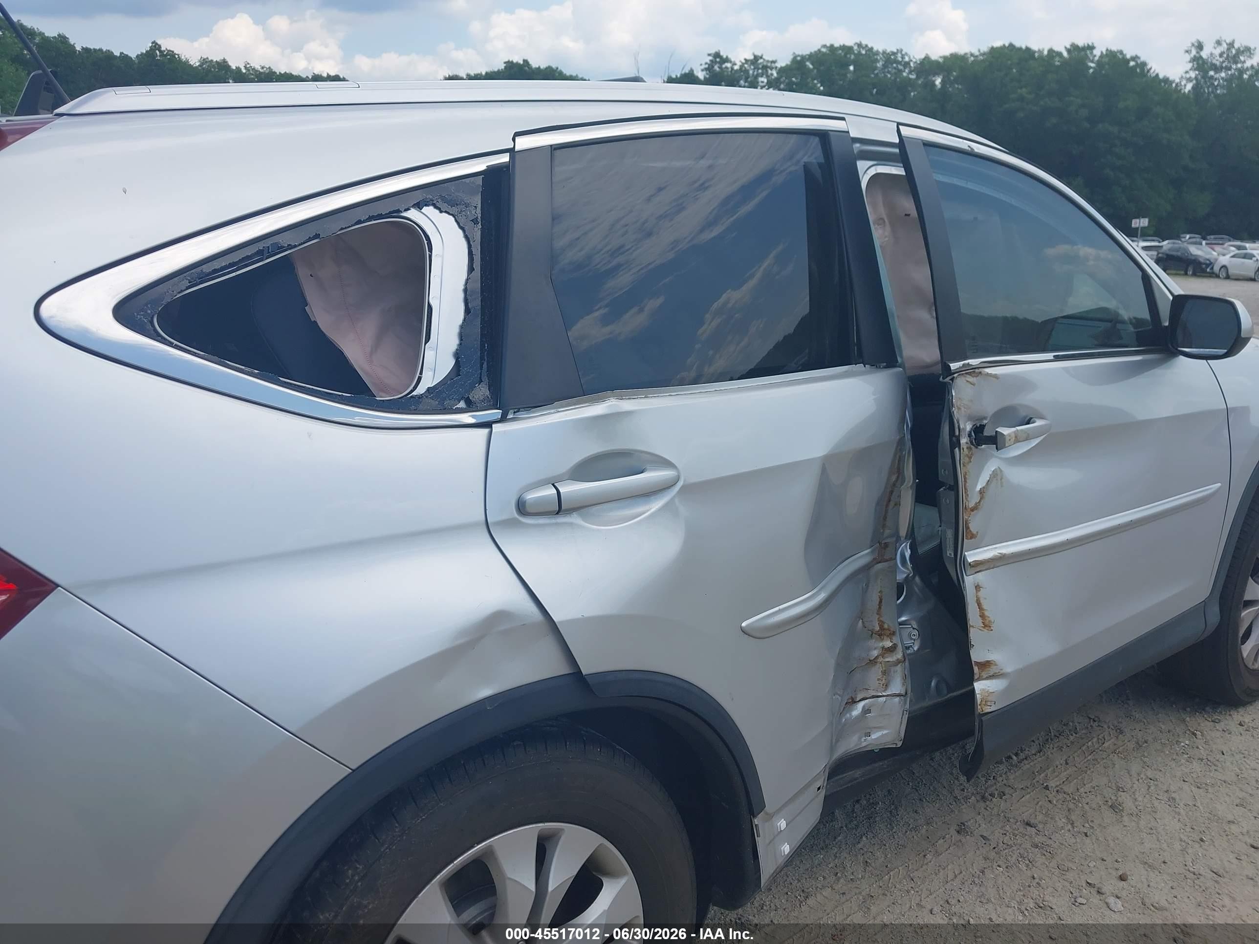 2014 Honda Cr-v Ex-l Silver vin: 2HKRM4H71EH619141