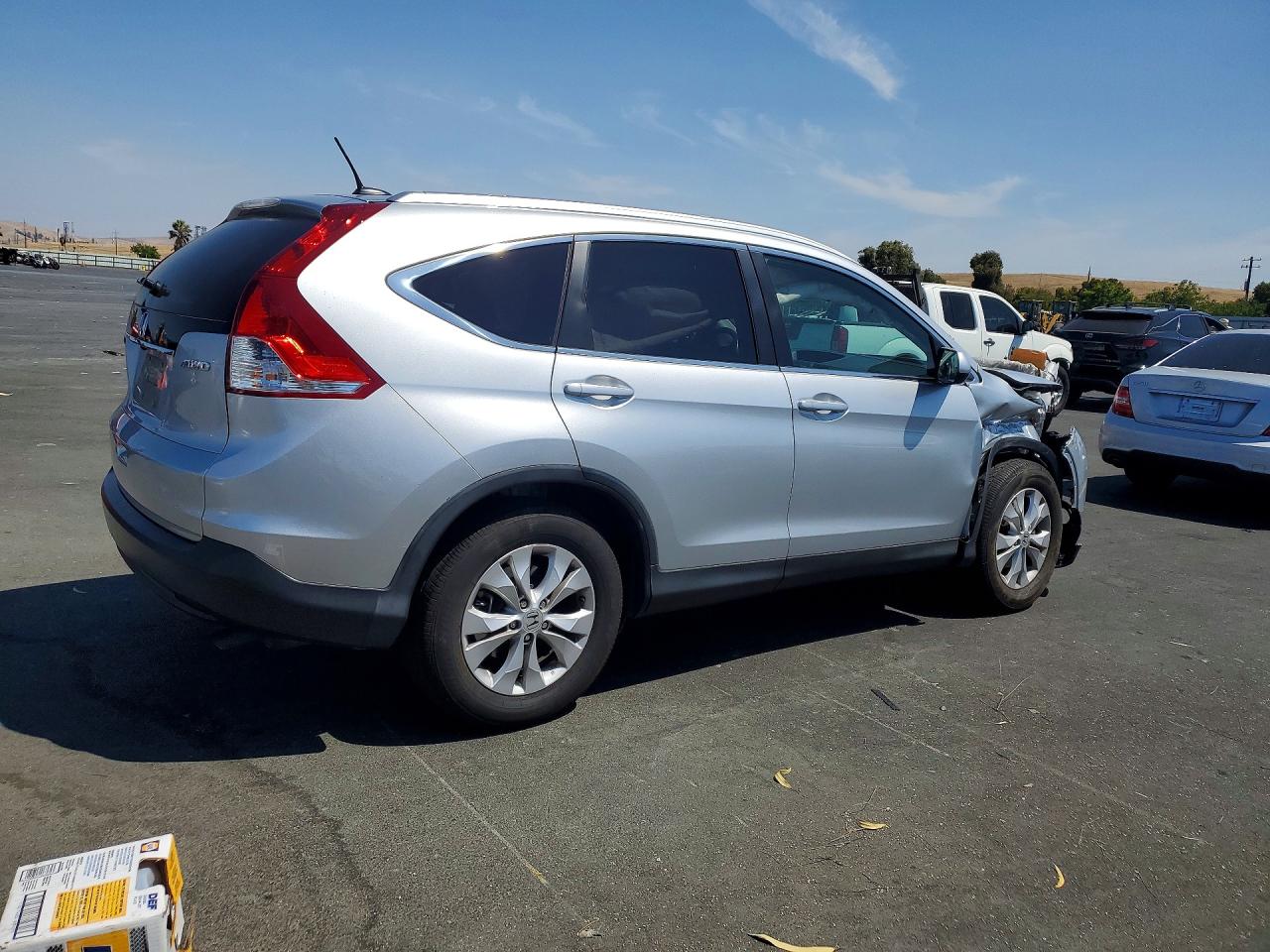2014 Honda Cr-v Exl Silver vin: 2HKRM4H71EH633587