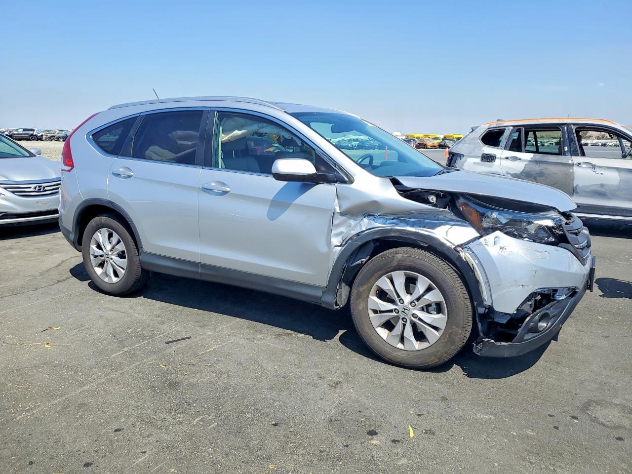 2014 Honda Cr-v Exl Silver vin: 2HKRM4H71EH633587