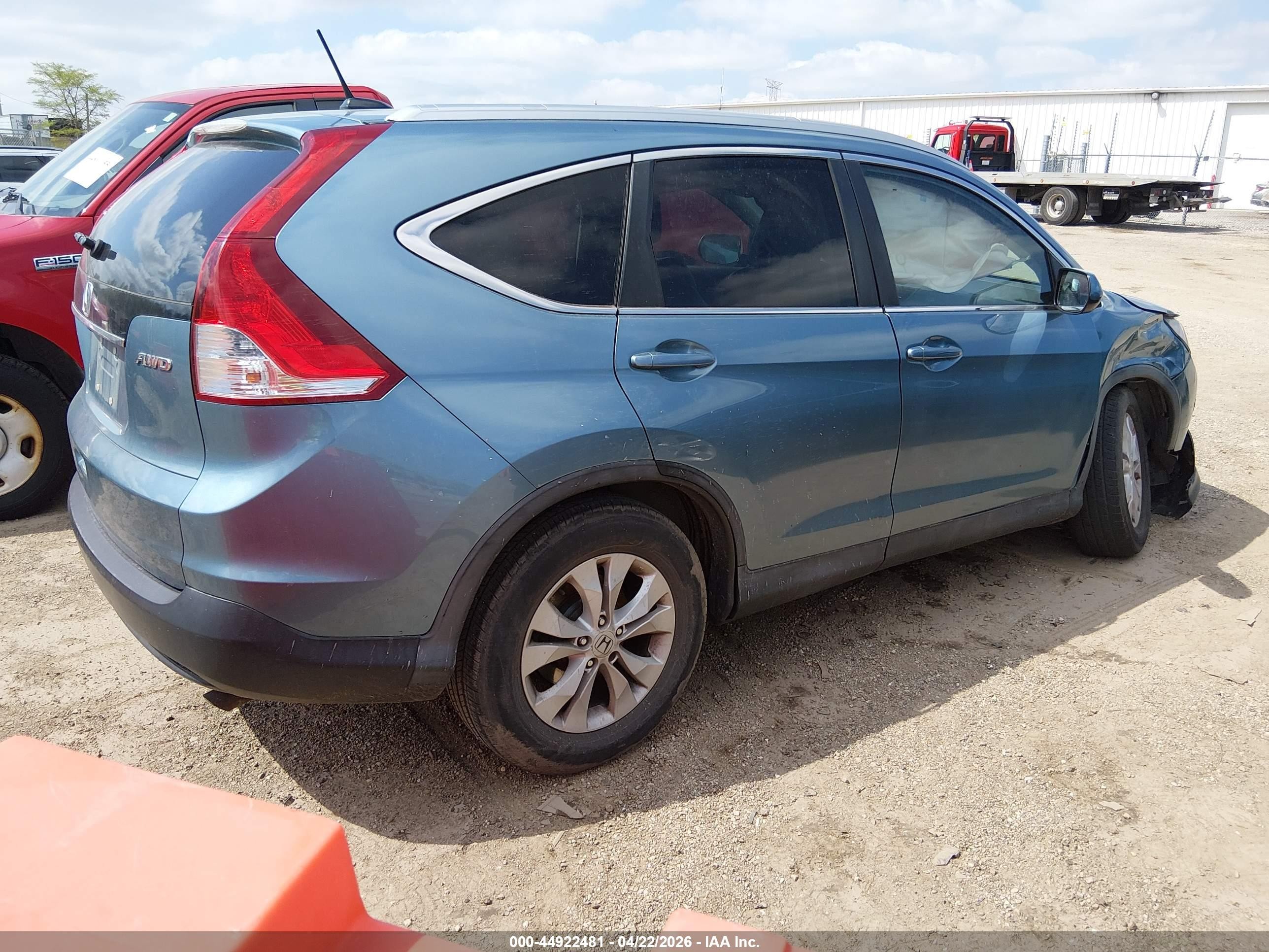 2014 Honda Cr-v Ex-l Light Blue vin: 2HKRM4H71EH643200