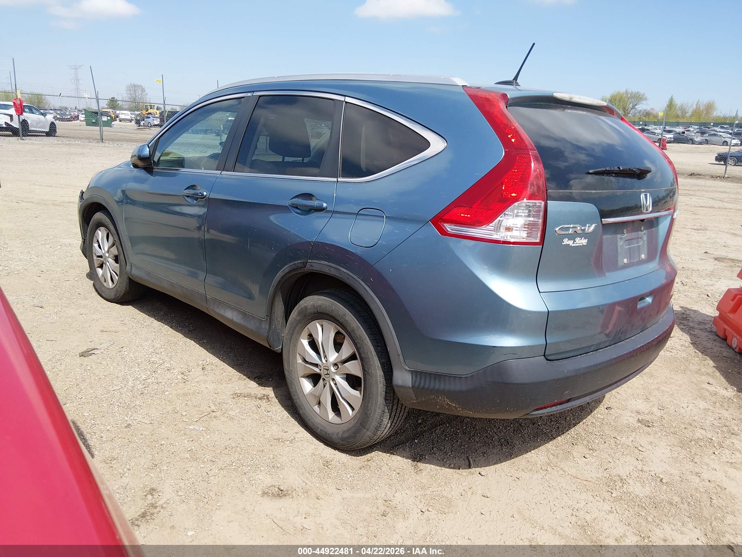 2014 Honda Cr-v Ex-l Light Blue vin: 2HKRM4H71EH643200